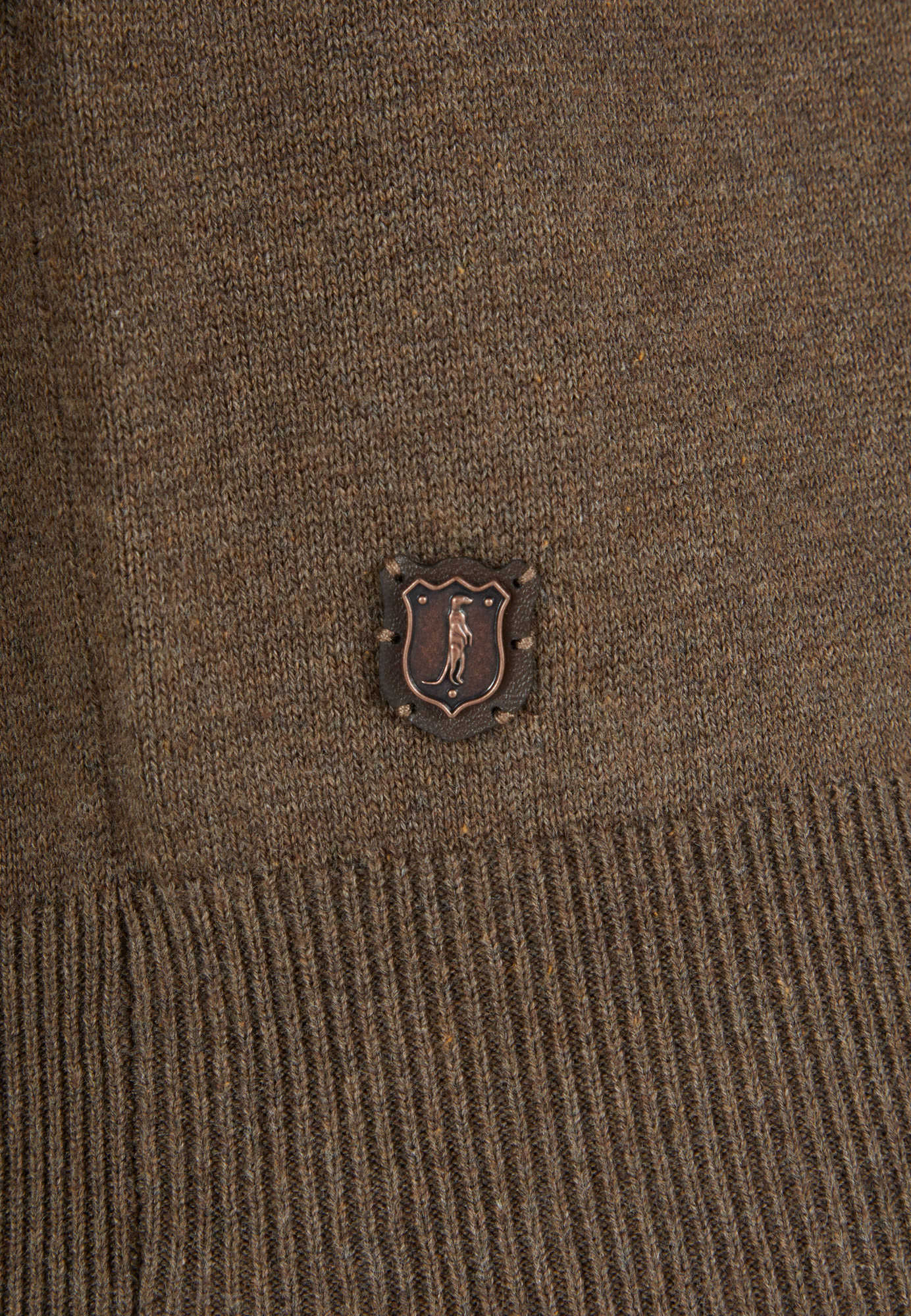 6TH SENSE Harry Half Zip Jumper - Brown - Image 3