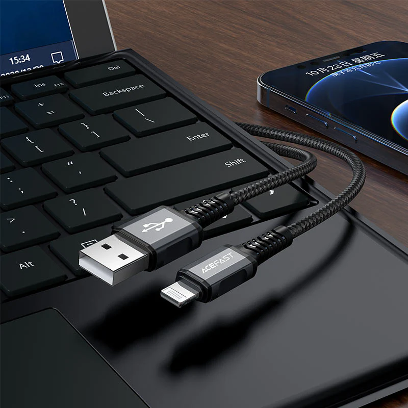 Acefast Charging data cable C1-02 USB-A to Lightning - Image 4