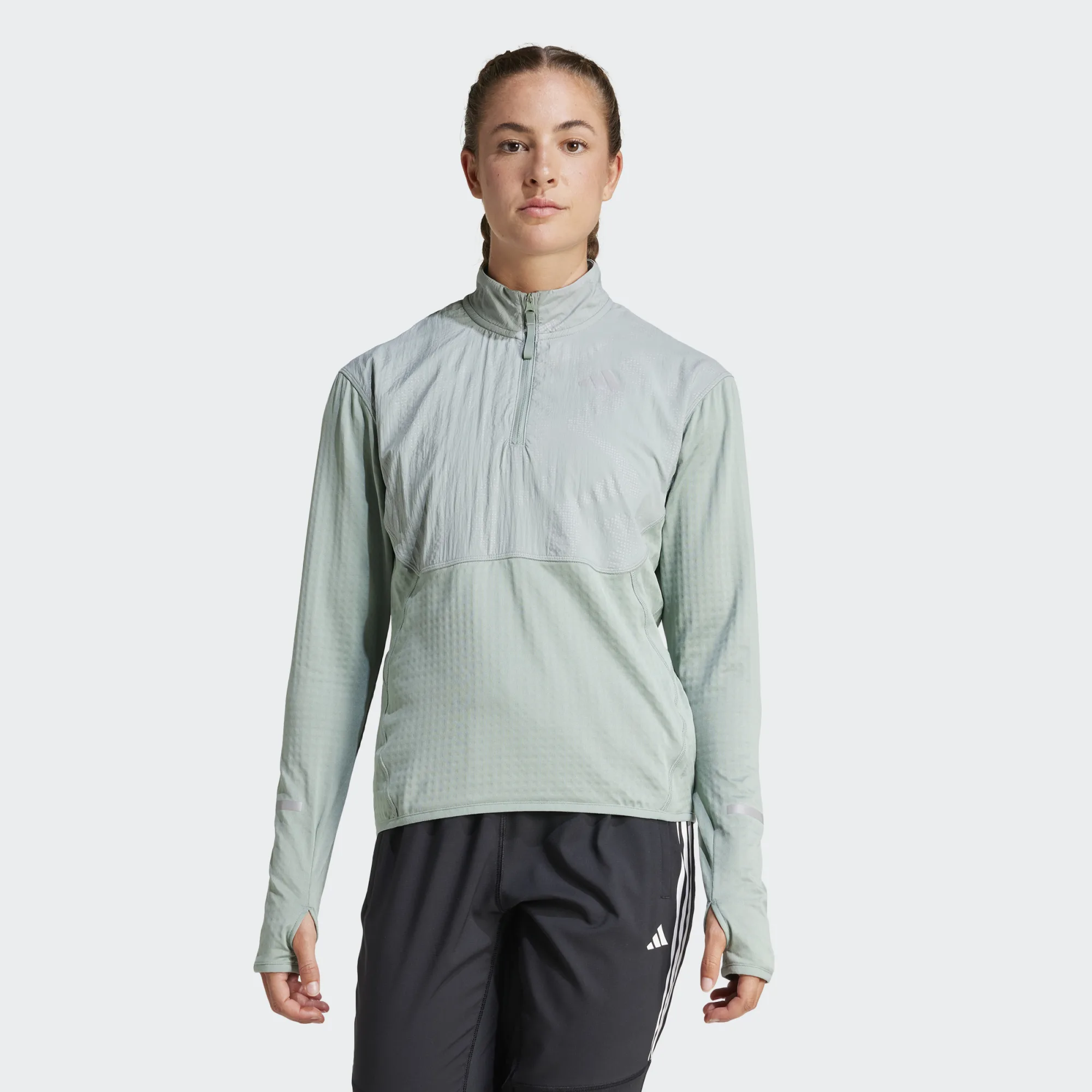ADIDAS Ultimate Hi Vis Reflective Half Zip Top - Image 2