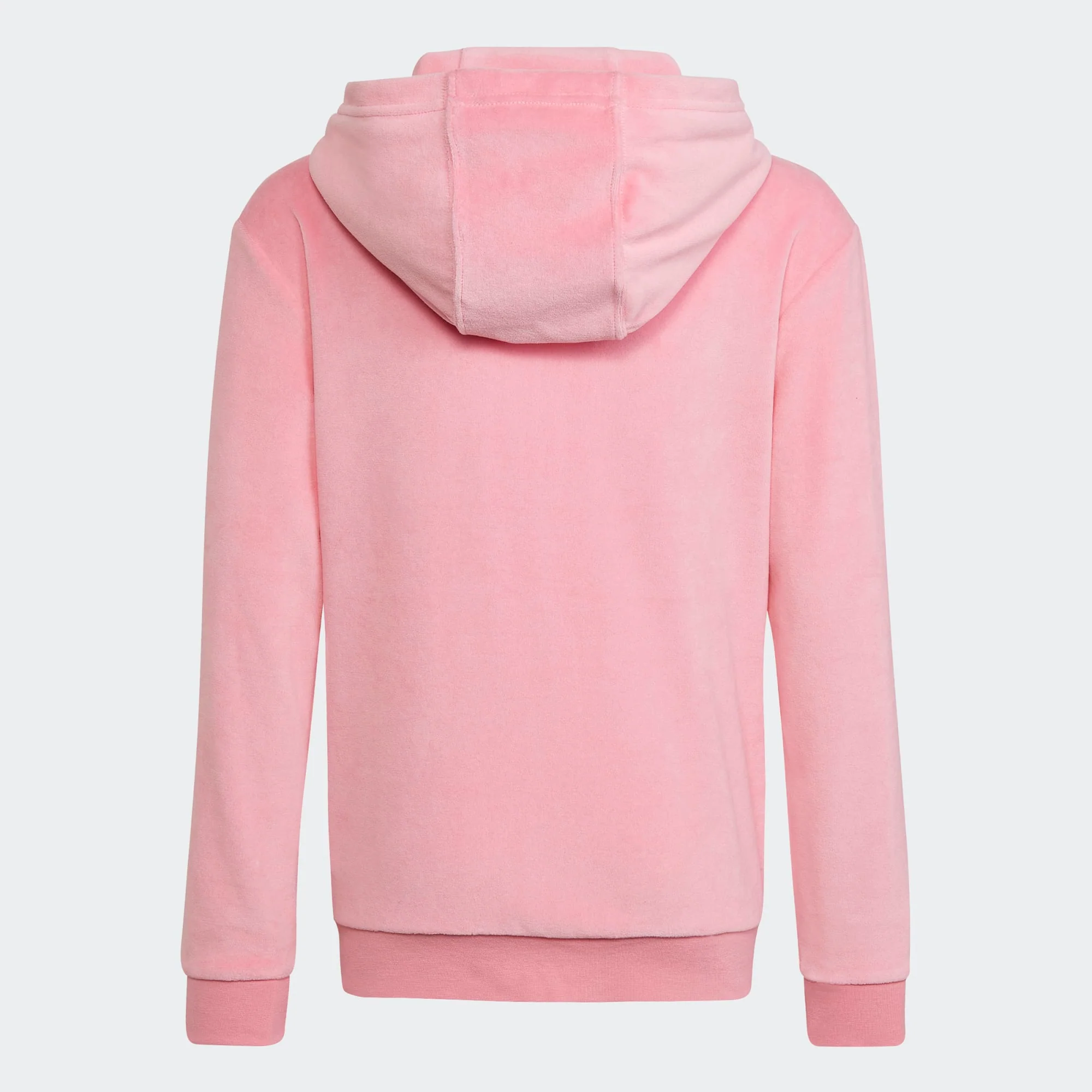 ADIDAS Girl's Lounge Velour Hoodie - Pink - Image 5