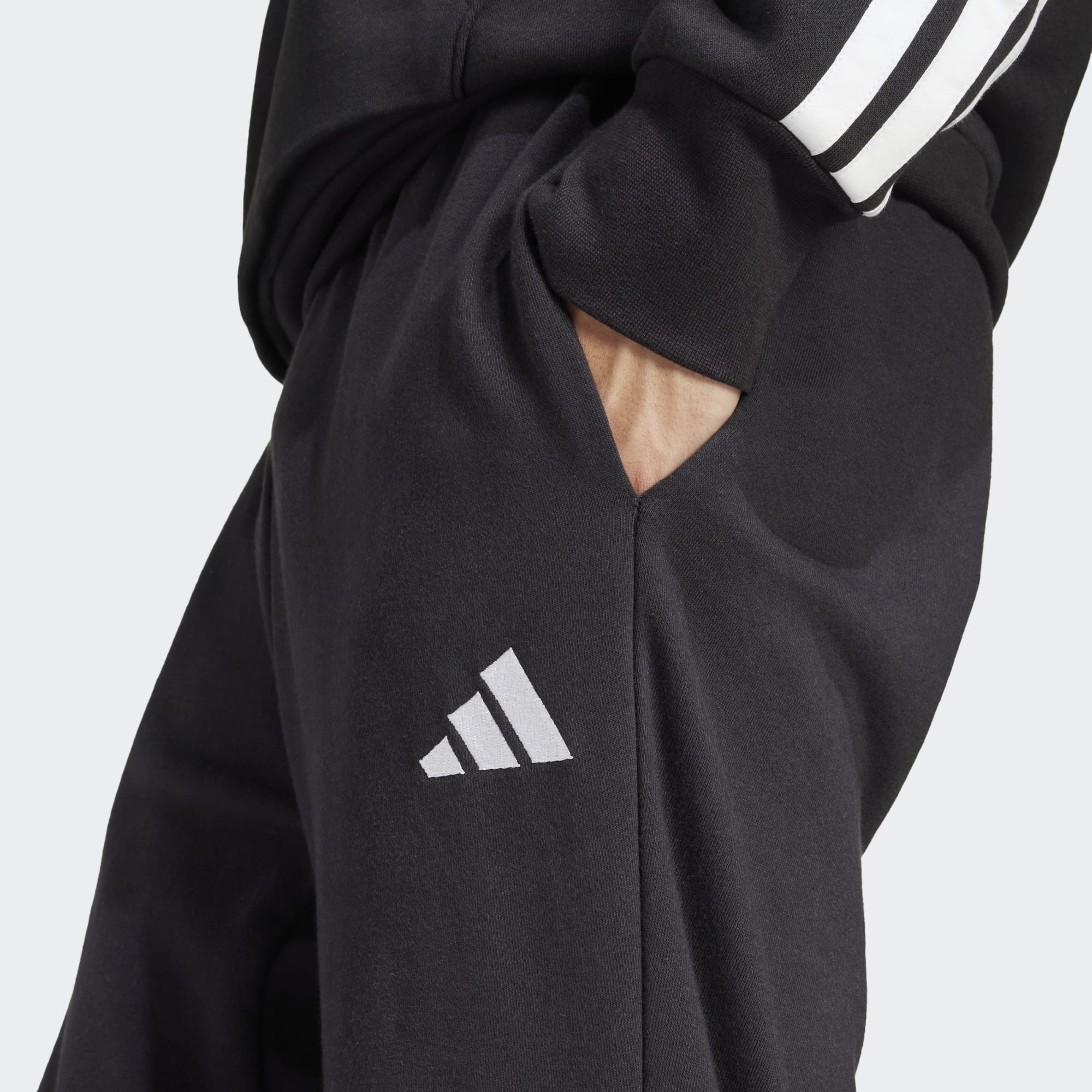 ADIDAS Essentials Feelcosy French Tery Men's Joggers - Black - Image 4
