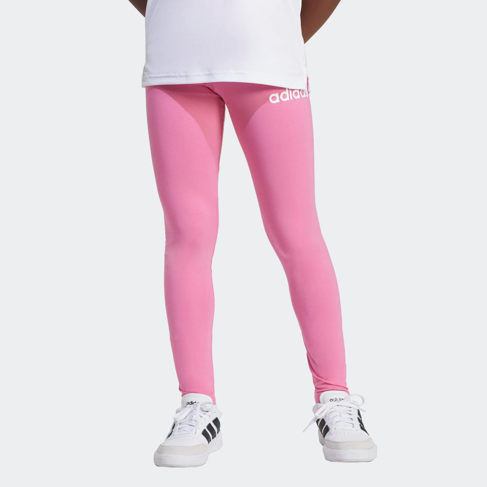 ADIDAS Essentials Girl's 3S Leggings - Pink - Image 2