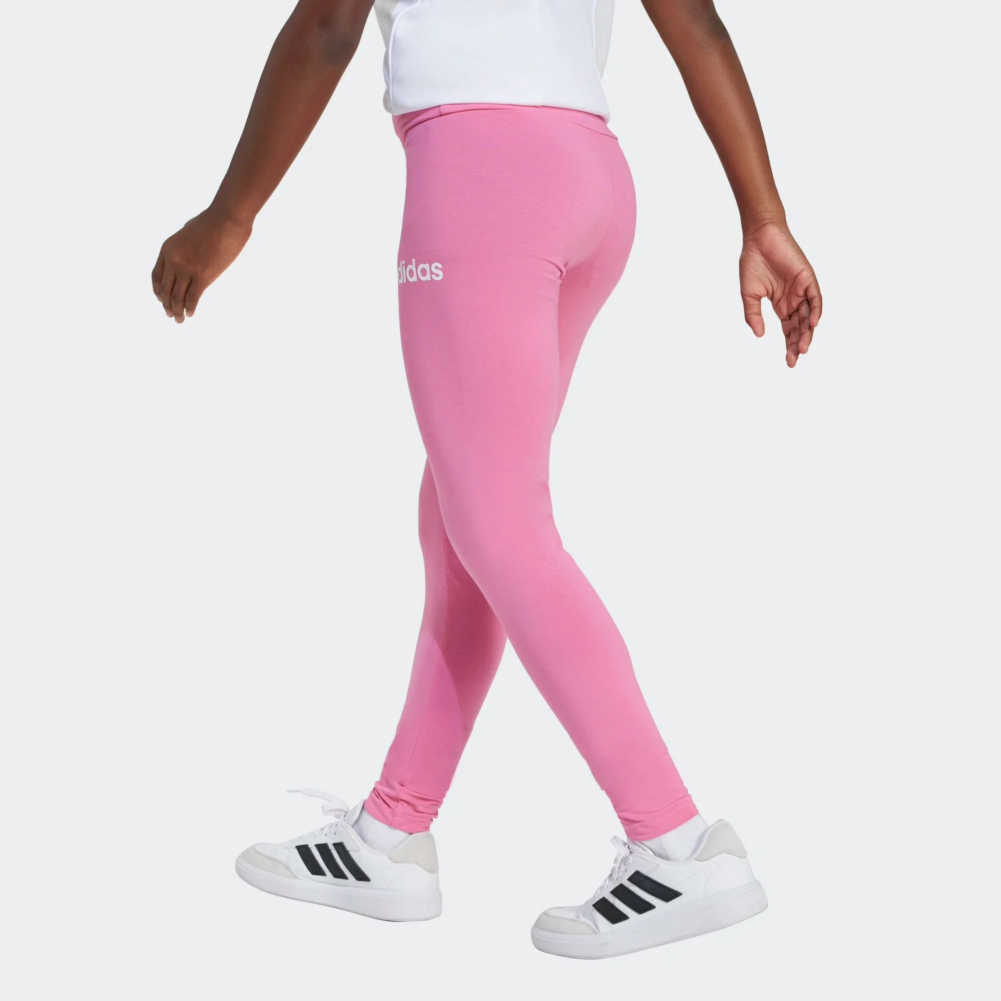 ADIDAS Essentials Girl's 3S Leggings - Pink - Image 3
