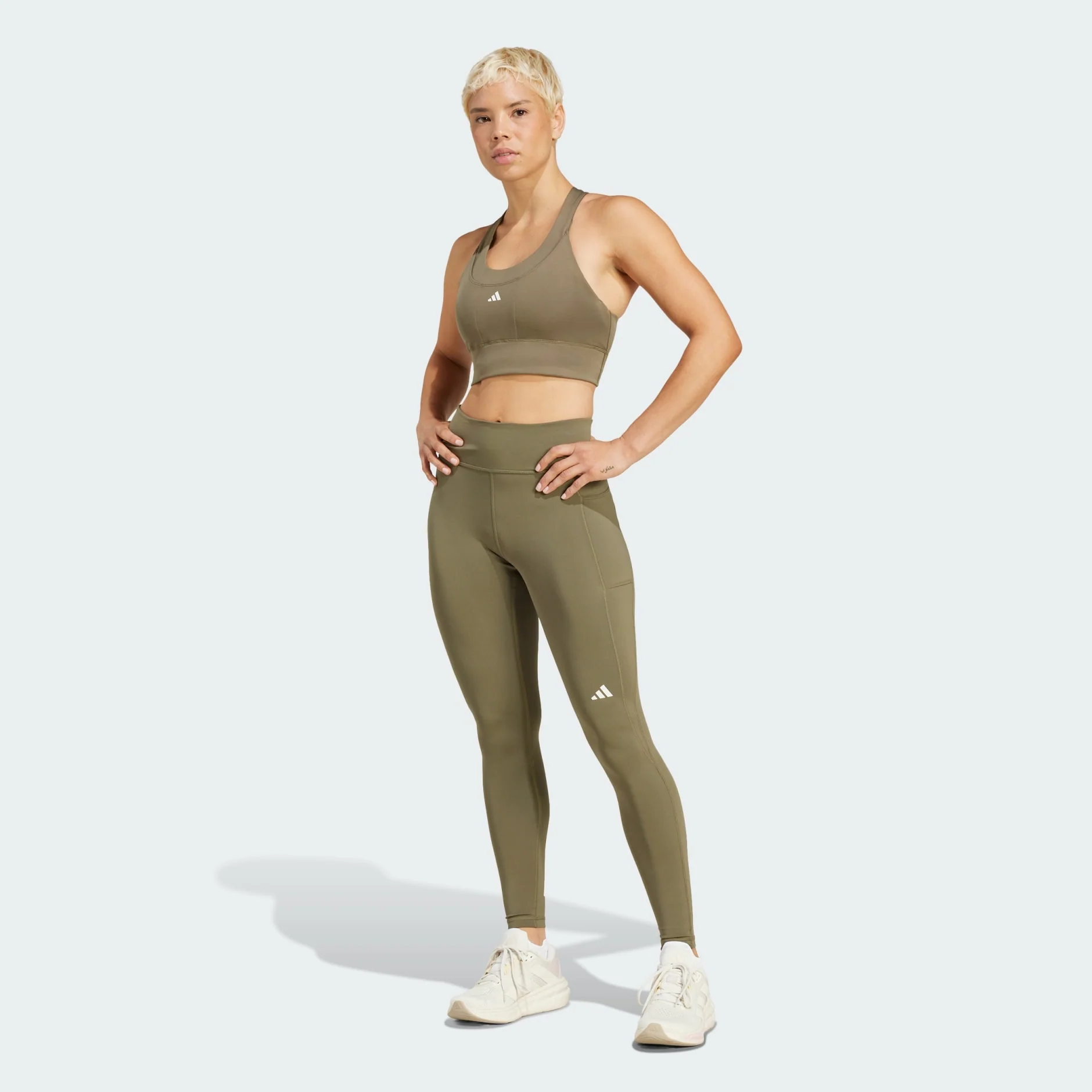 ADIDAS Own The Run Full Length Leggings - Green - Image 3