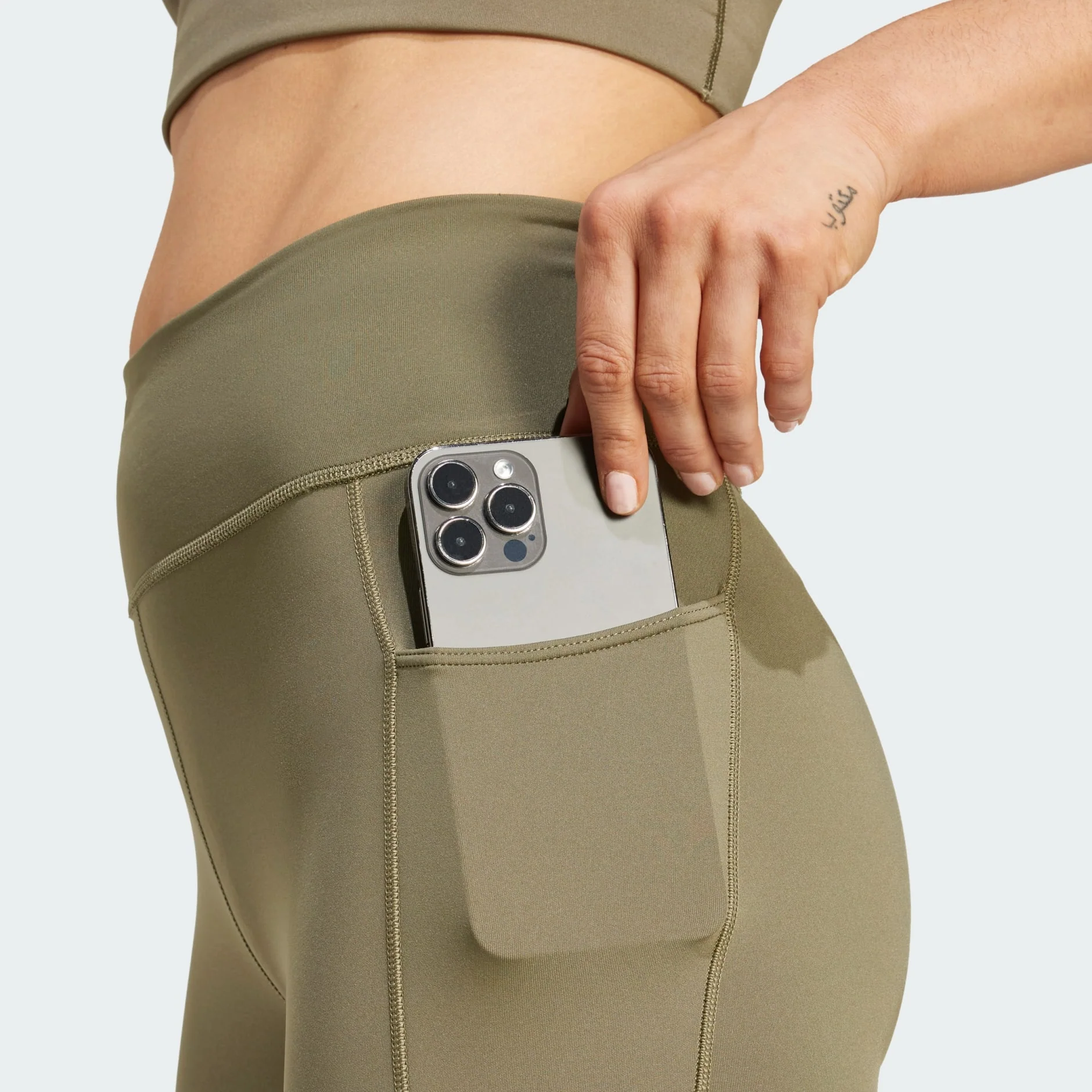 ADIDAS Own The Run Full Length Leggings - Green - Image 5