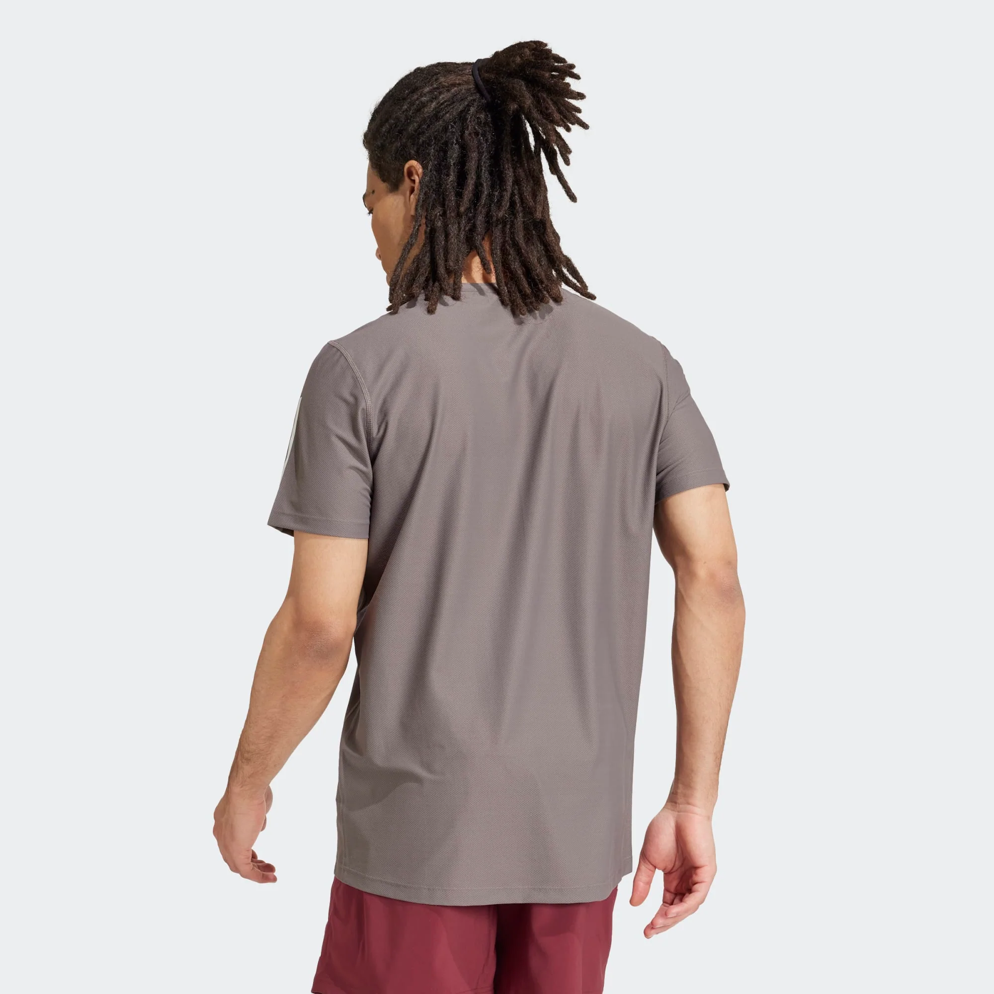 ADIDAS Men's Own The Run T-Shirt - Charcoal - Image 4