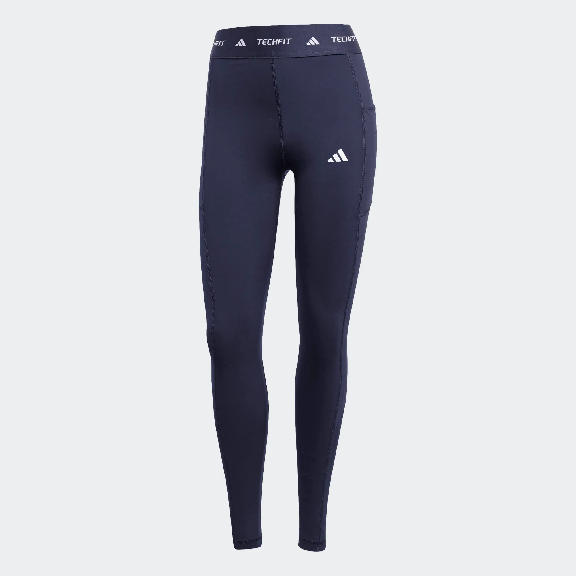 ADIDAS Women's TechFit Stash Pocket Full Length Leggings - Navy - Image 4