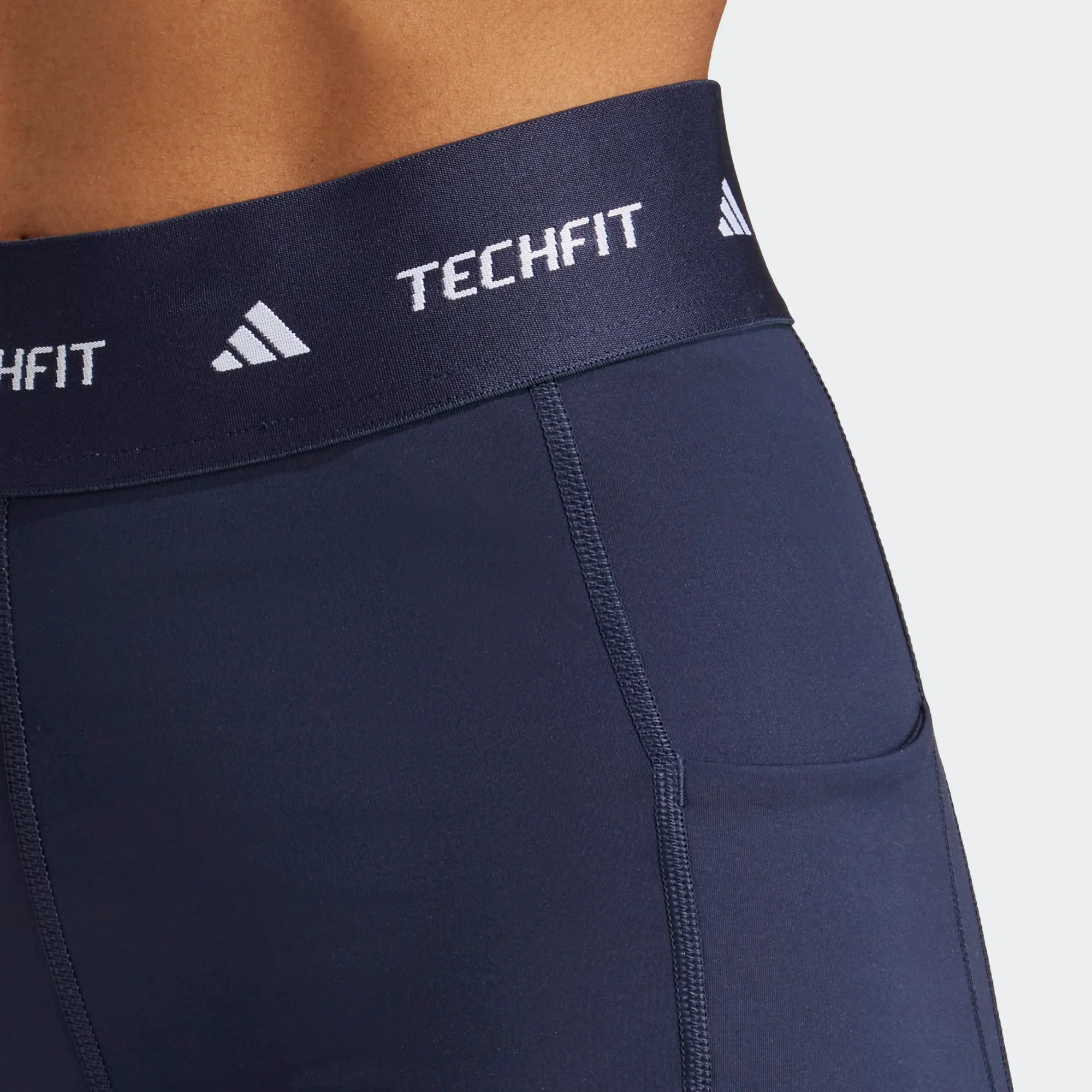 ADIDAS Women's TechFit Stash Pocket Full Length Leggings - Navy - Image 6