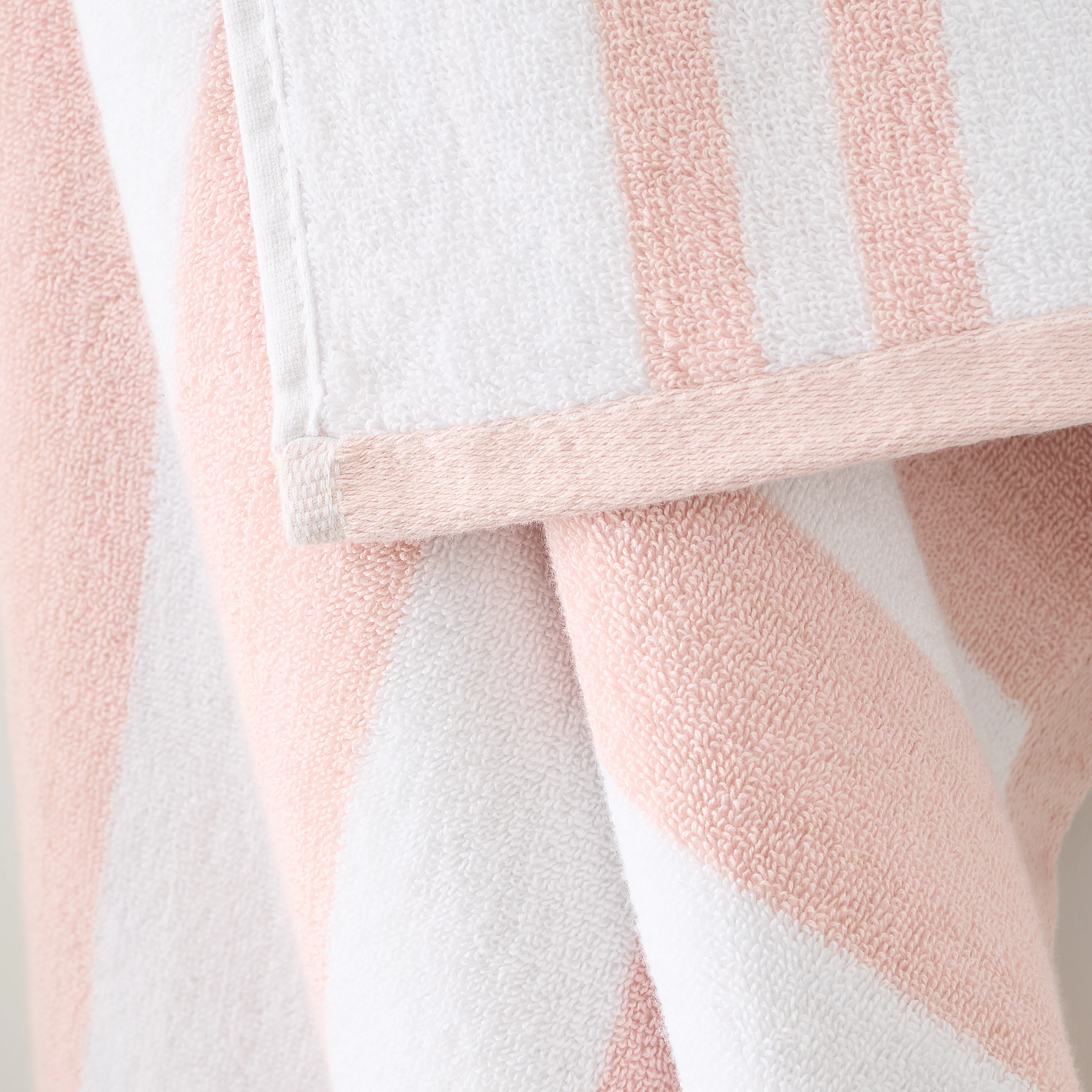 BIANCA Reversible Jacquard Stripe Cotton Towel - Pink (Available in 3 Sizes) - Image 4