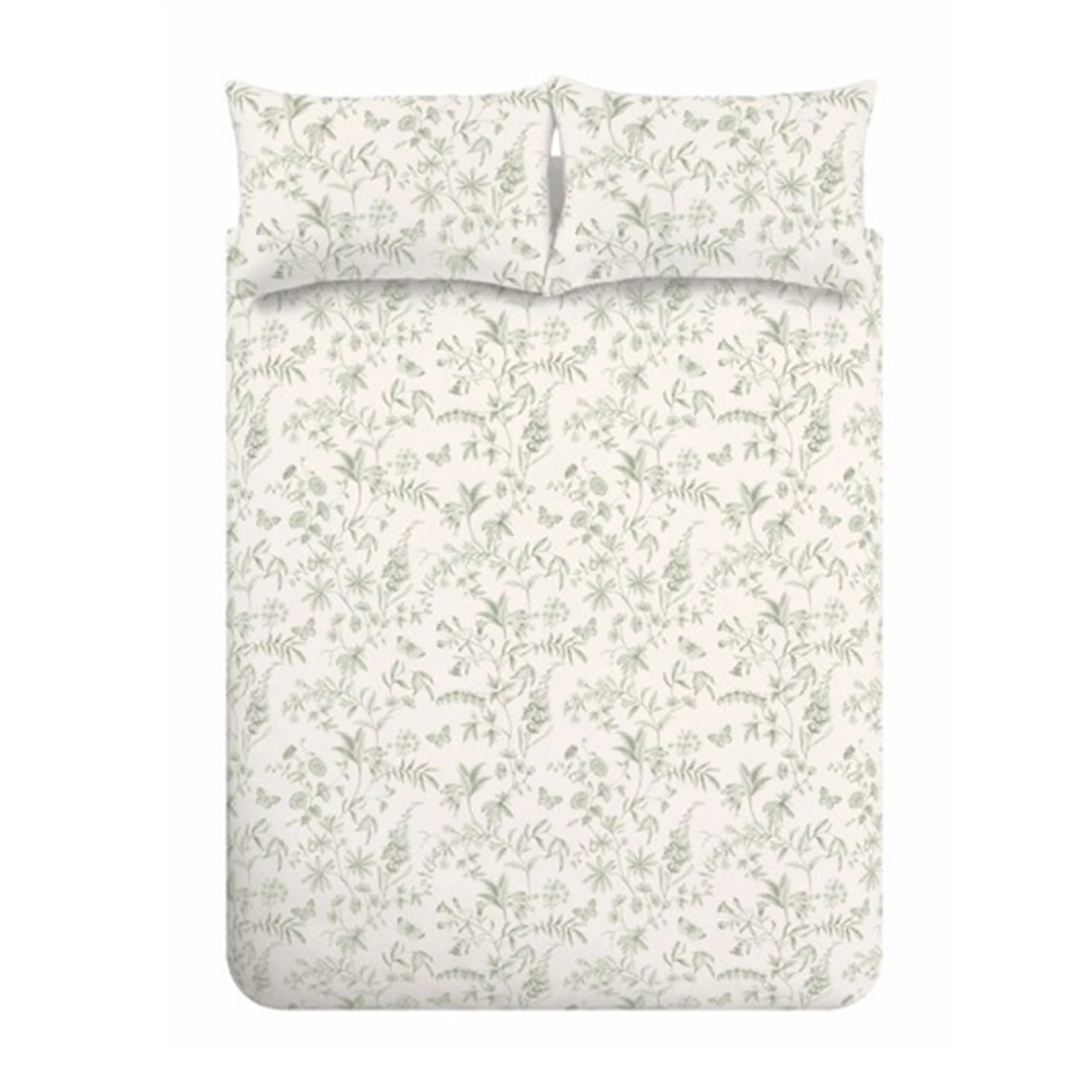 BIANCA Thea Floral Cotton Reversible Duvet Set - Green - Image 6