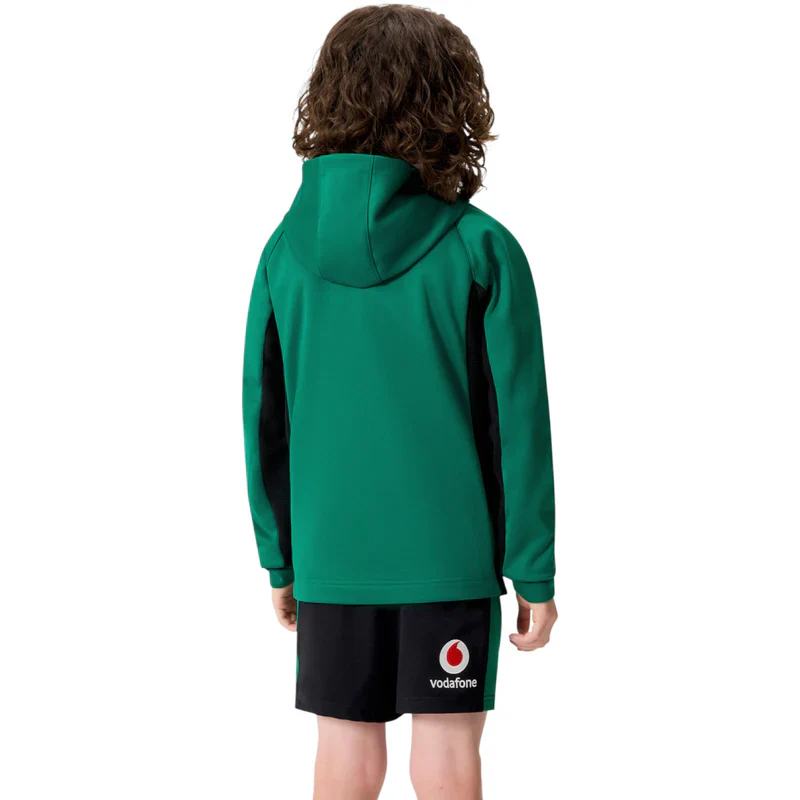 CANTERBURY Kids IRFU Rugby Ireland 2025/26 Half Zip Hoodie - Green - Image 4
