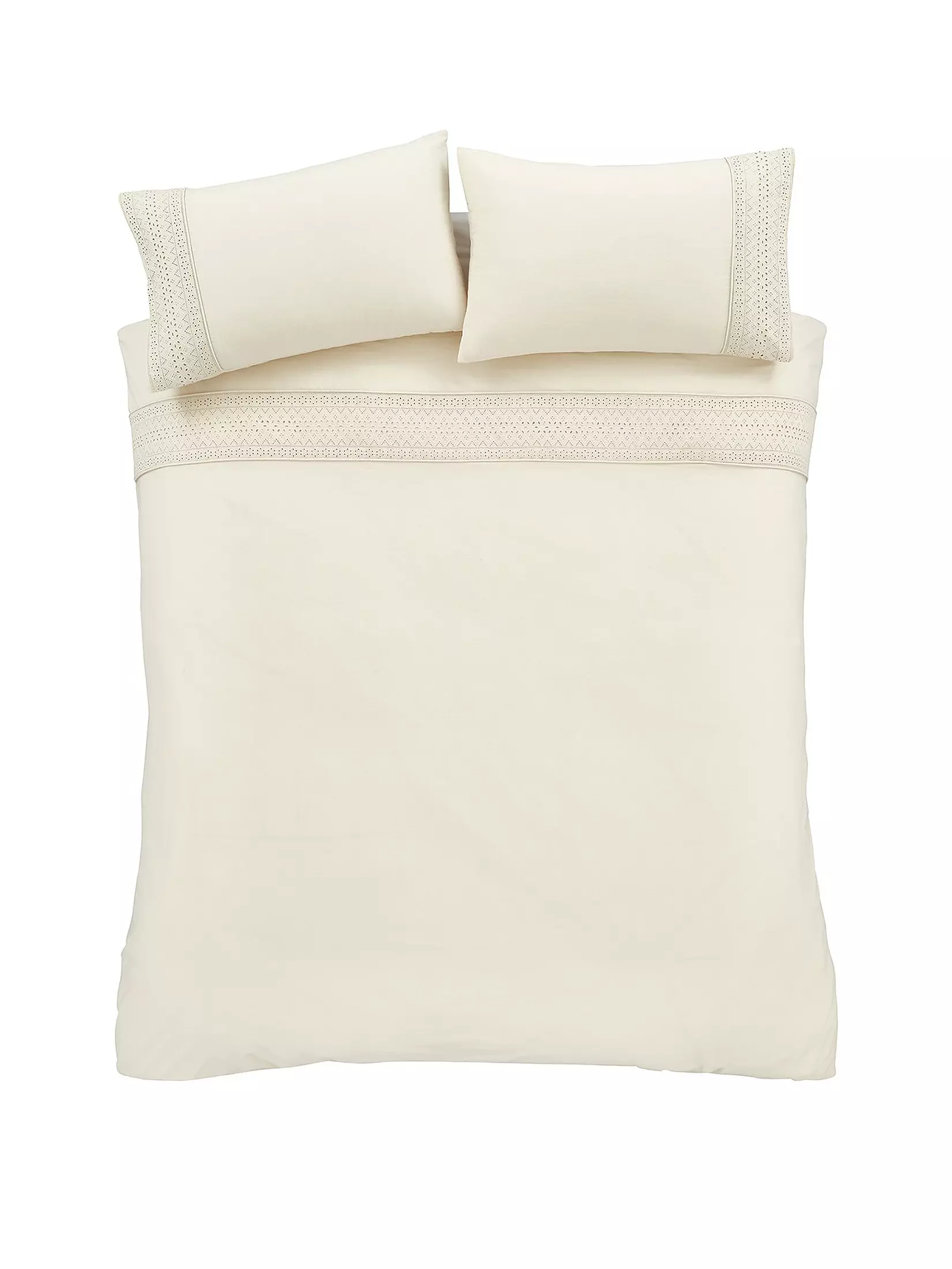CATHERINE LANSFIELD Broderie Anglaise Duvet Cover Set - Cream - Image 4
