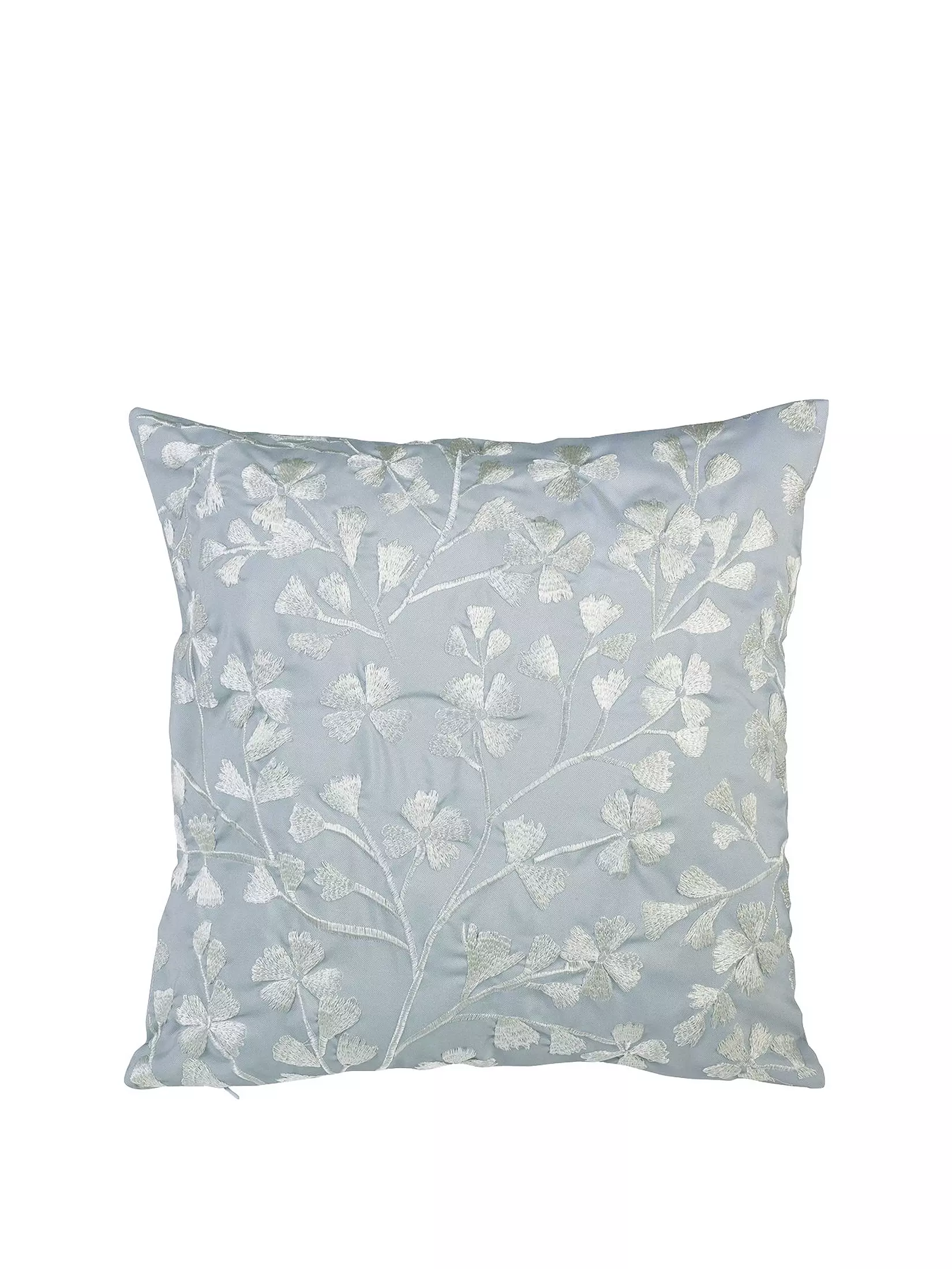 CATHERINE LANSFIELD Brooke Floral Filled Cushion 45x45cm - Duck Egg - Image 3