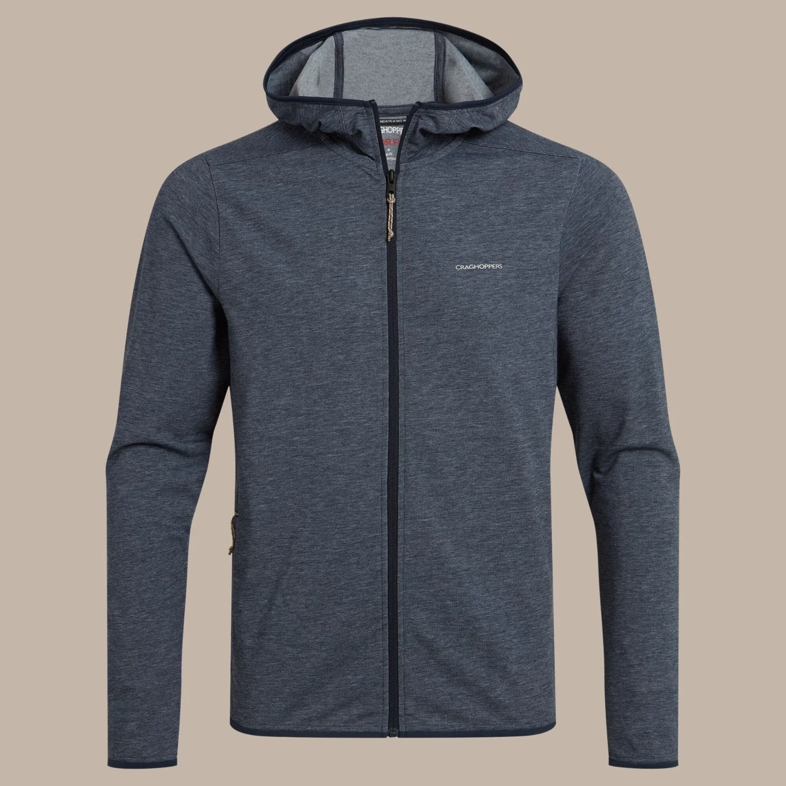 CRAGHOPPERS Men's NosiLife Deft Full Zip Hooded Top - Navy - Image 4