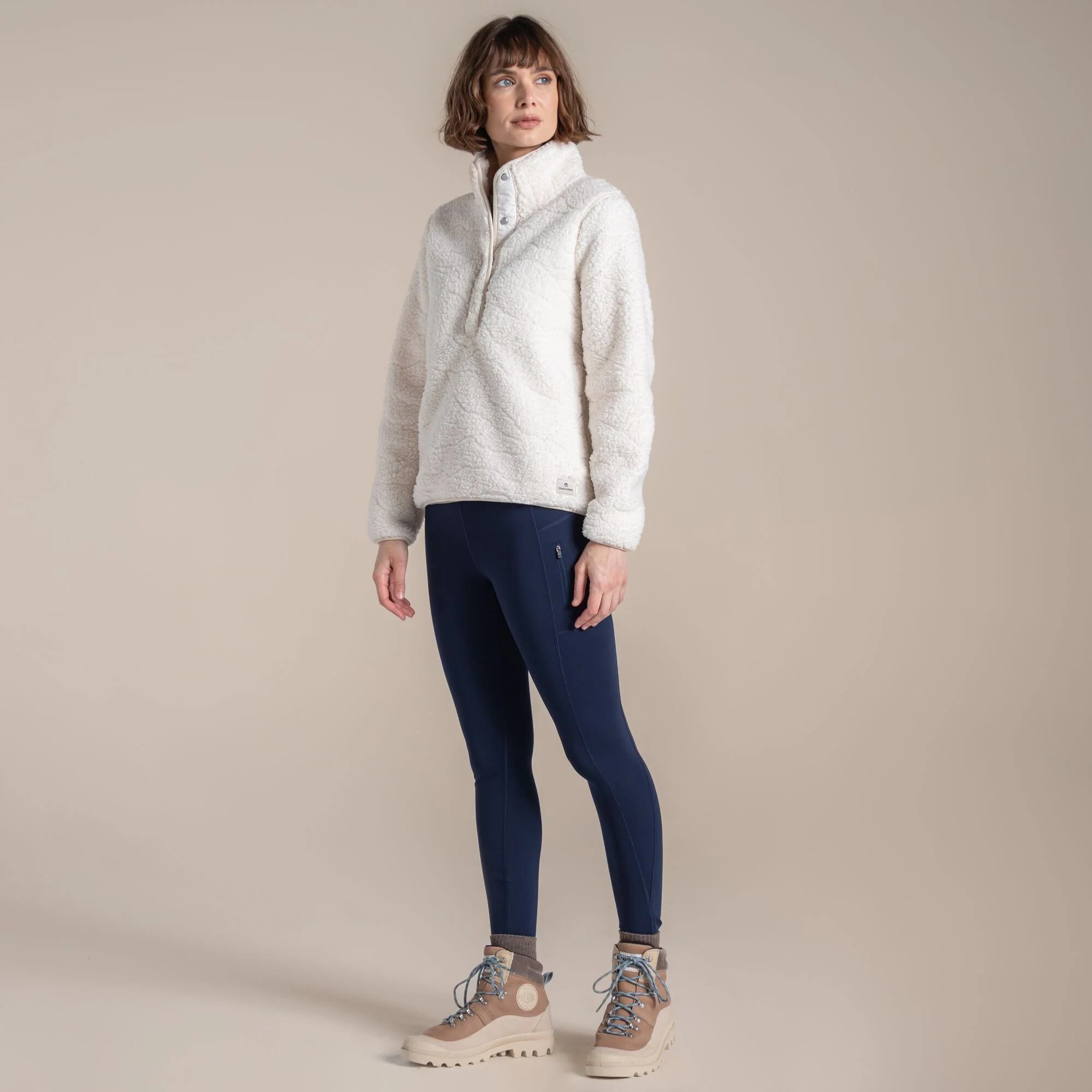 CRAGHOPPERS Women's Massey Overhead Fleece - Ecru Landscape - Image 3