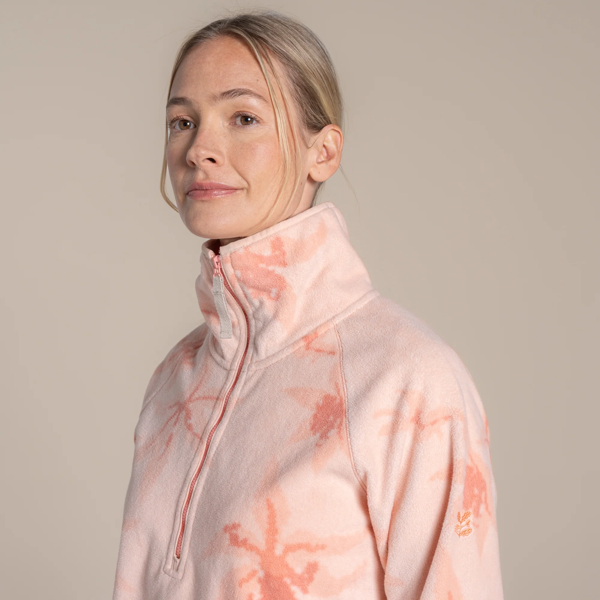 CRAGHOPPERS Women's Reedmace Half Zip Fleece - Coral - Image 4