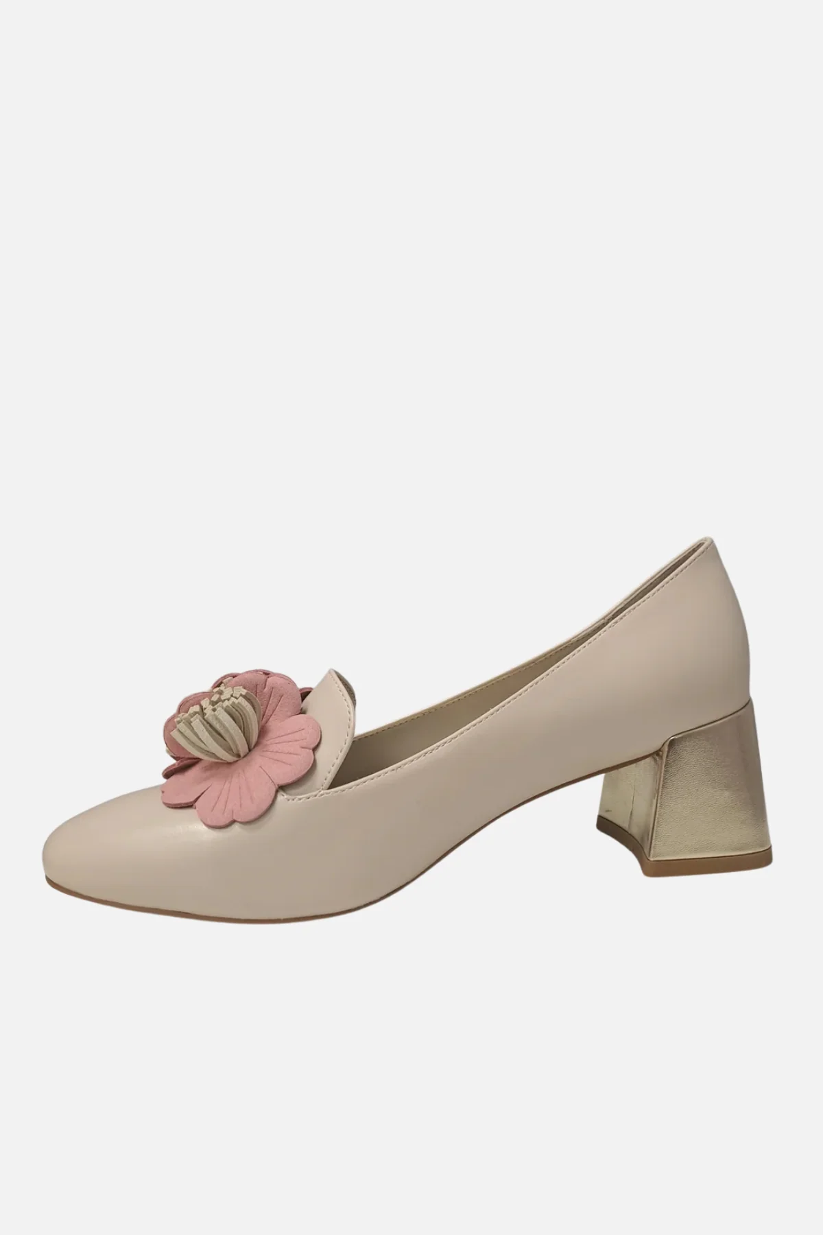 DANCING MATILDA Floral Detail Court Shoe - Natural - Image 3