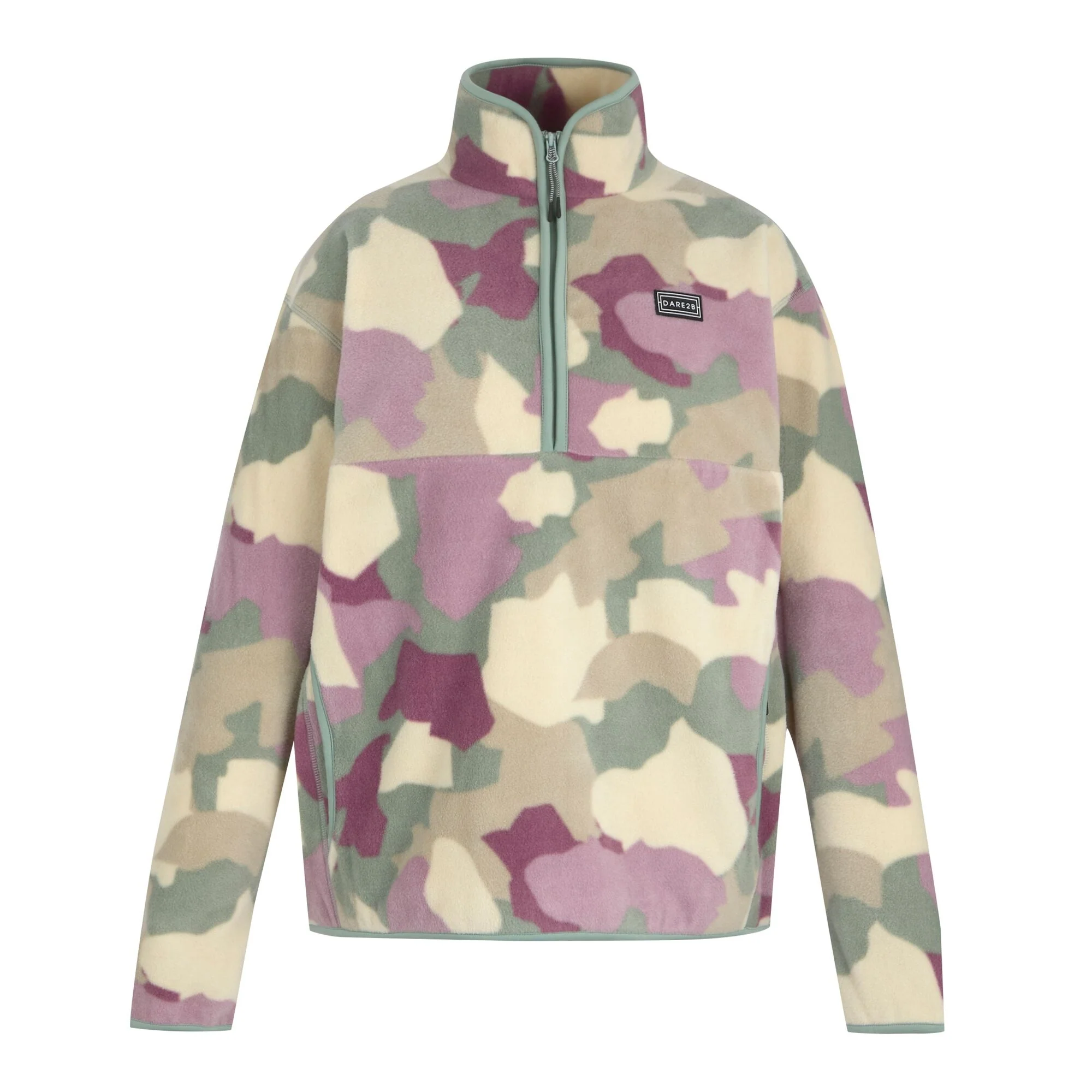 DARE 2B Women's Amble Half Zip Fleece - Green Print - Image 5