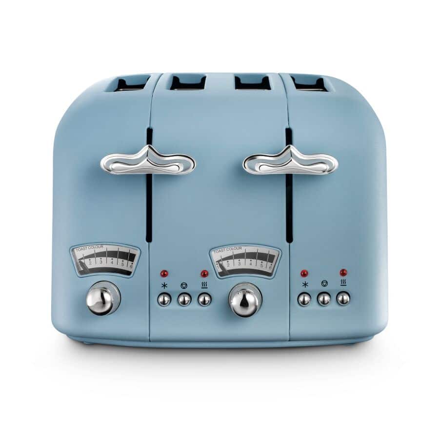 DeLONGHI Argento Flora 4 Slice Toaster - Blue - Image 2
