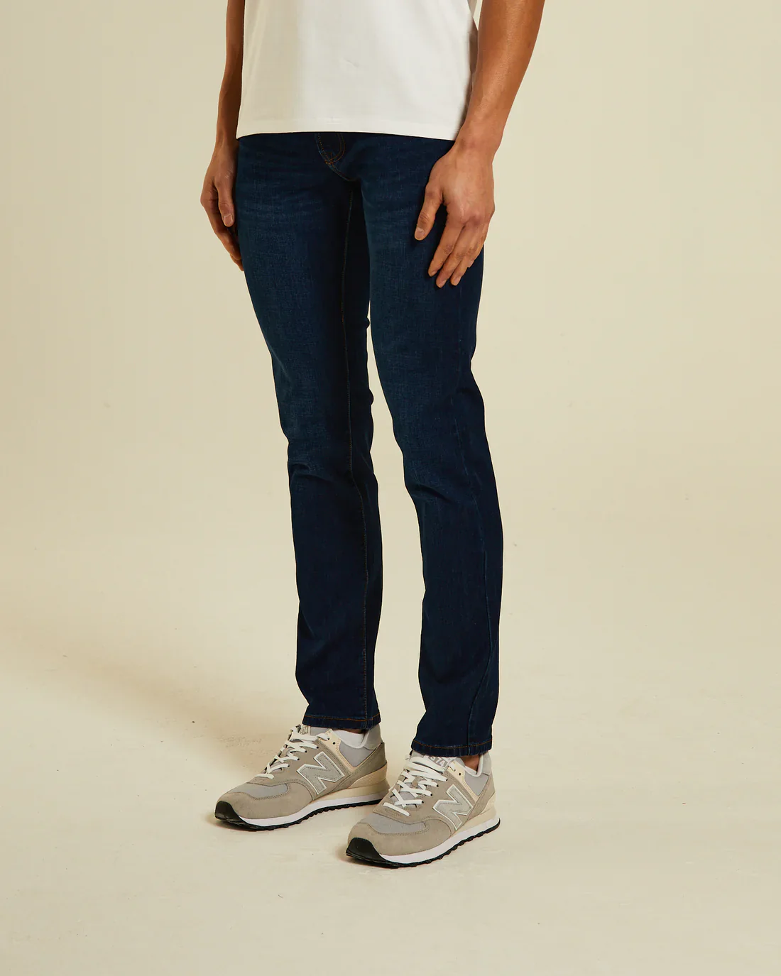 DIESEL : Holden Tapered Blue Wash Jeans - Image 3