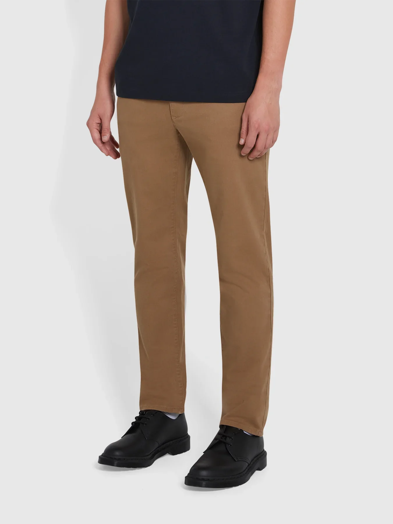 FARAH Elm Slim Fit Men's Chinos - Beige - Image 2