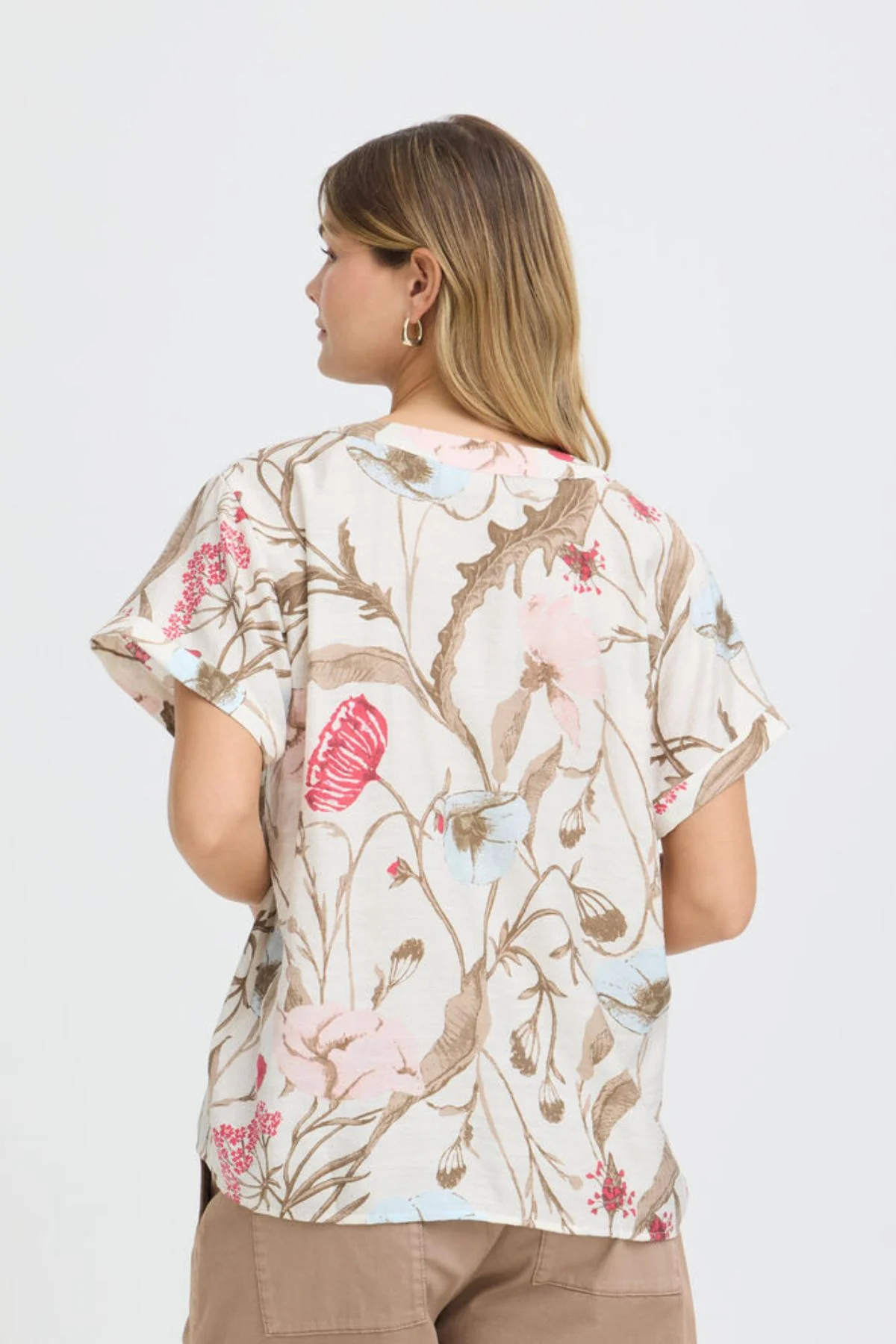FRANSA Ariana Short Sleeve Floral Blouse - Image 4