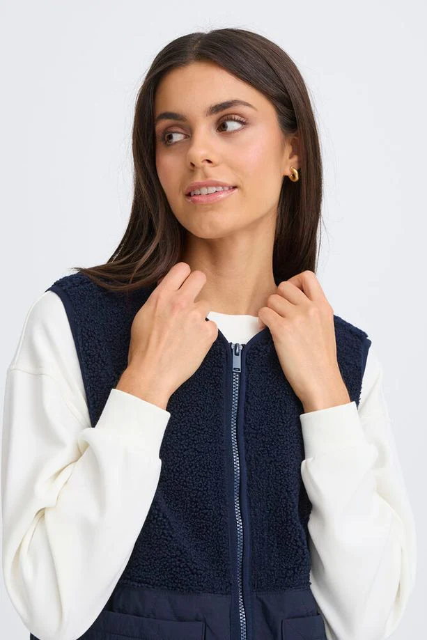 FRANSA Mikala Waistcoat - Navy - Image 3