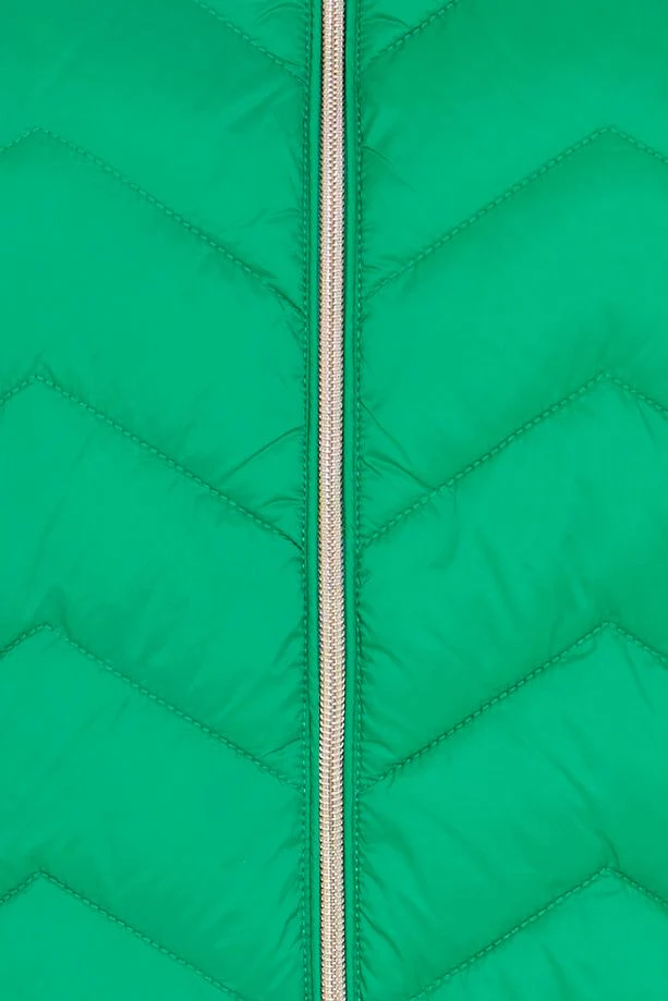 FRANSA Quilted Short Padded Jacket - Green - Image 3