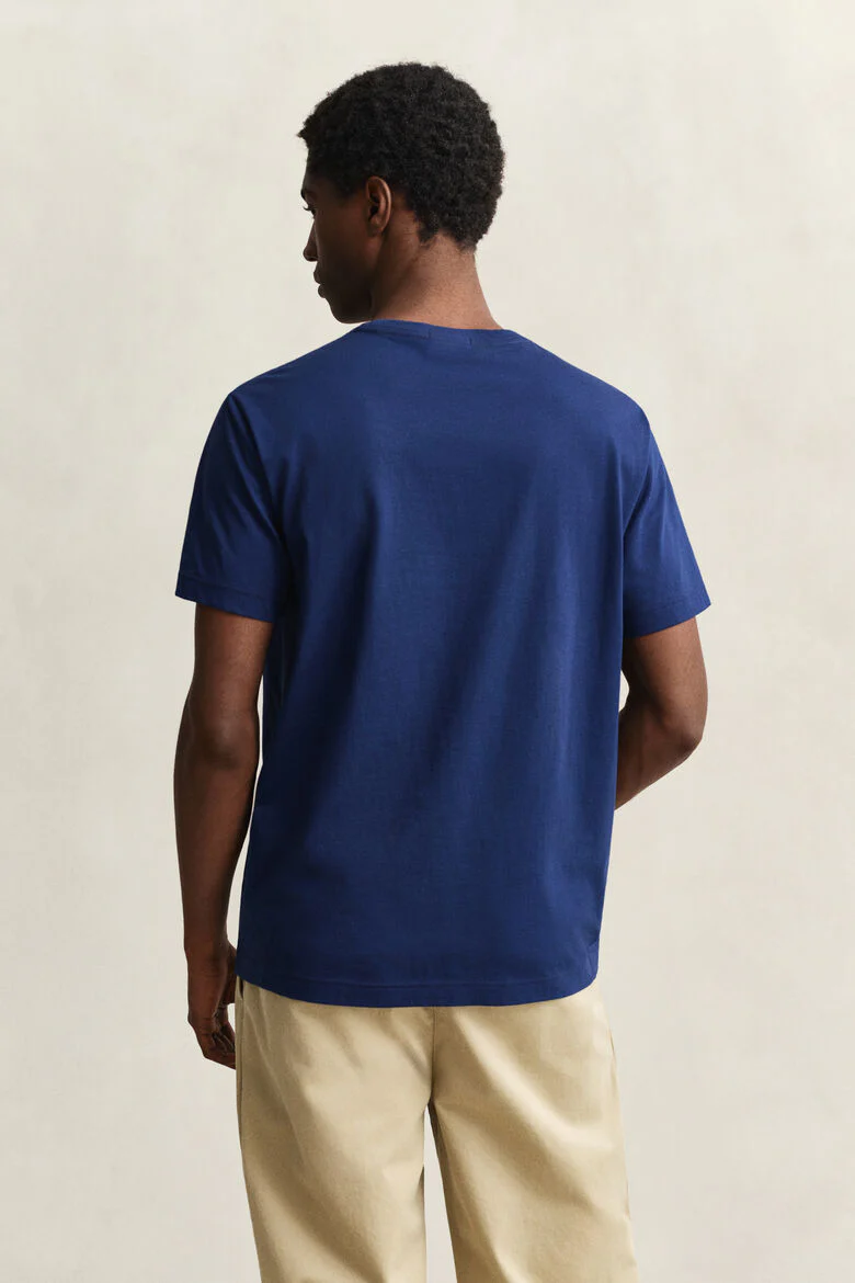 GANT Regular Shield Short Sleeve T-Shirt - Rich Navy - Image 3