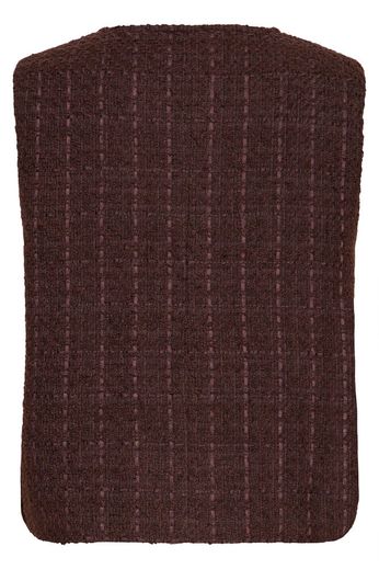 FRANSA Odette Woven Waistcoat - Fudge Red - Image 4