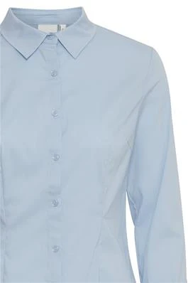 ICHI : Dima Long Sleeve Shirt - Blue - Image 4
