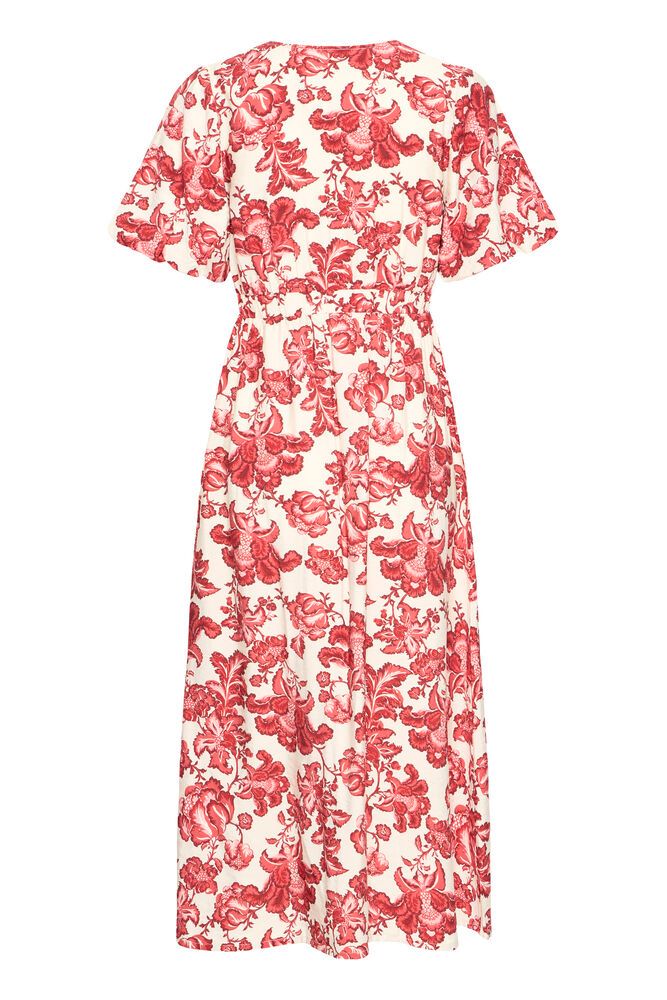 ICHI Gilvis Floral Midi Dress - Red - Image 7
