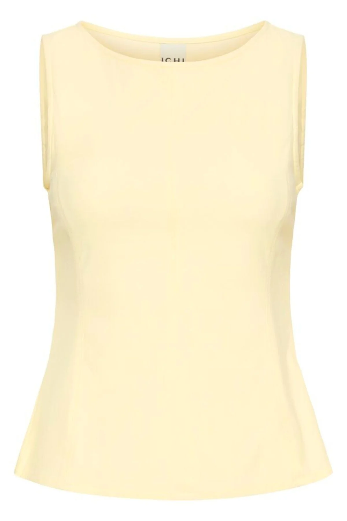 ICHI Kate Denim Sleeveless Top - Lemon - Image 4