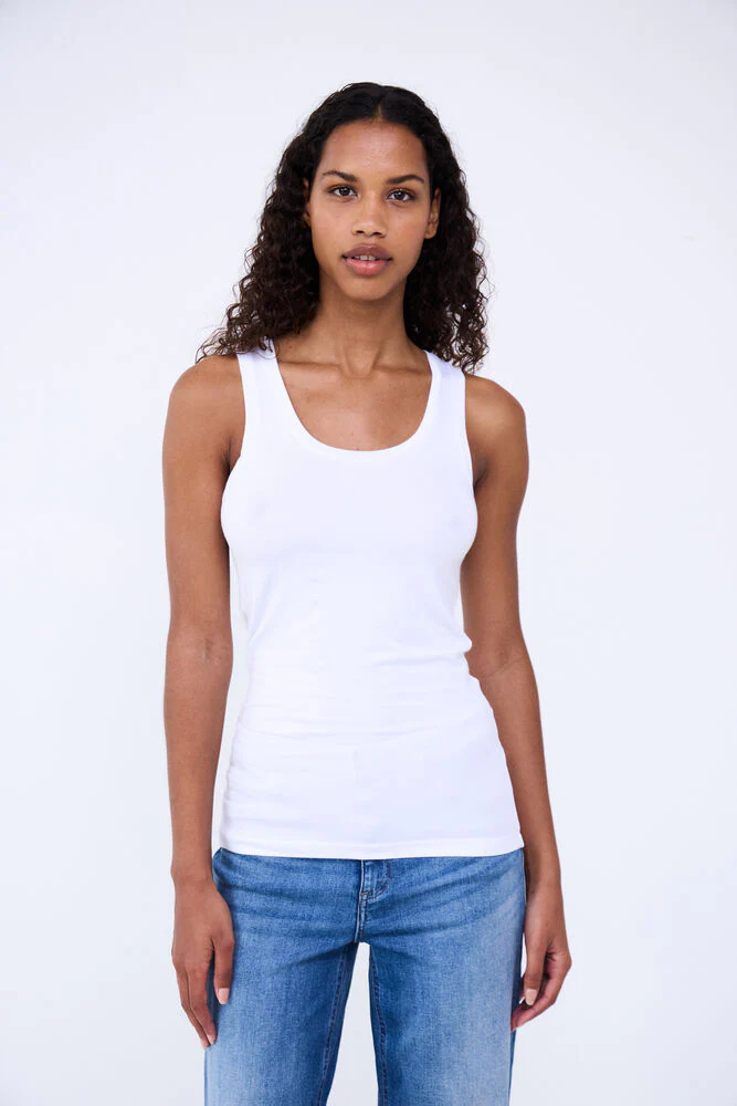 ICHI Zola Plain Tank Top - White - Image 5