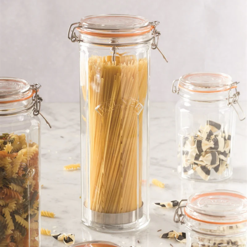 KILNER Facetted Glass Spaghetti Dispenser 2.2 Litre - Image 2