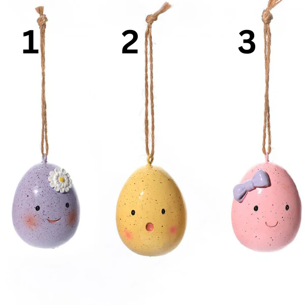 LANGS Easter Polyresin Egg Hanger 6cm - 1Pc - Image 2