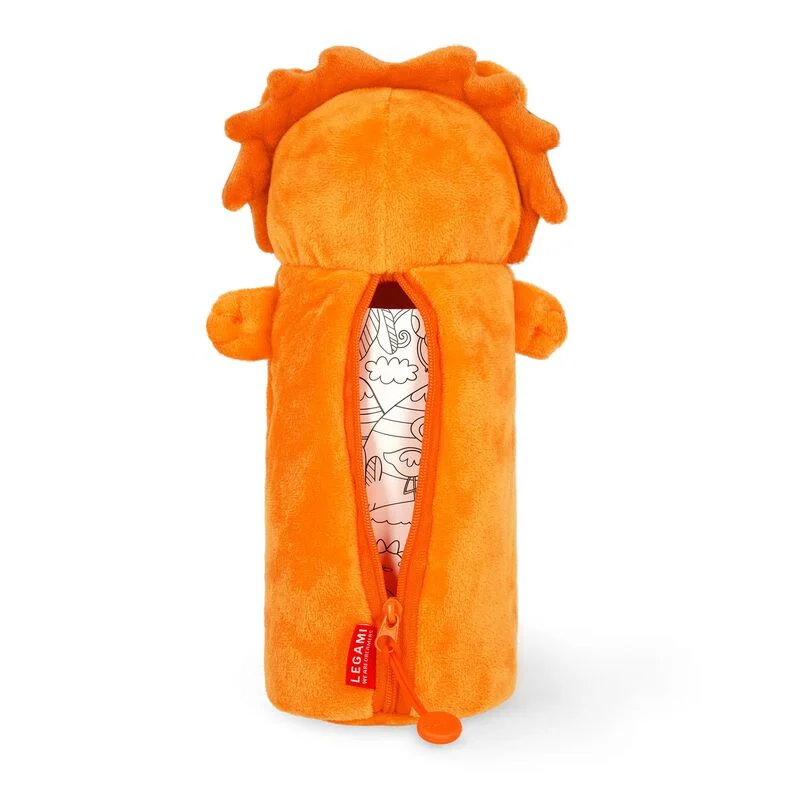 LEGAMI Plush Pencil Case - Super Soft! - Lion - Image 2