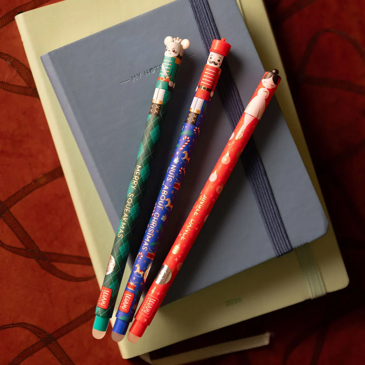 LEGAMI Set of 3 Erasable Christmas Gel Pens - The Nutcracker - Image 2