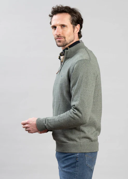 MAGEE Valentia 1/4 Zip Jumper - Green - Image 3