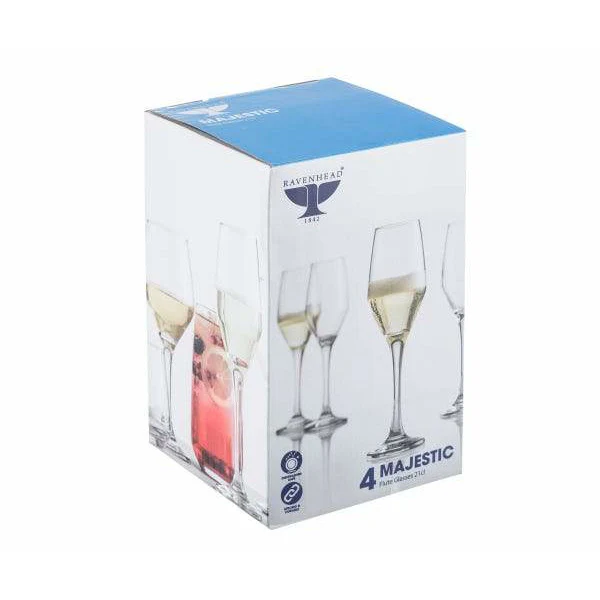 Majestic Set Of 4 Flute Glasses 21cl - Image 2