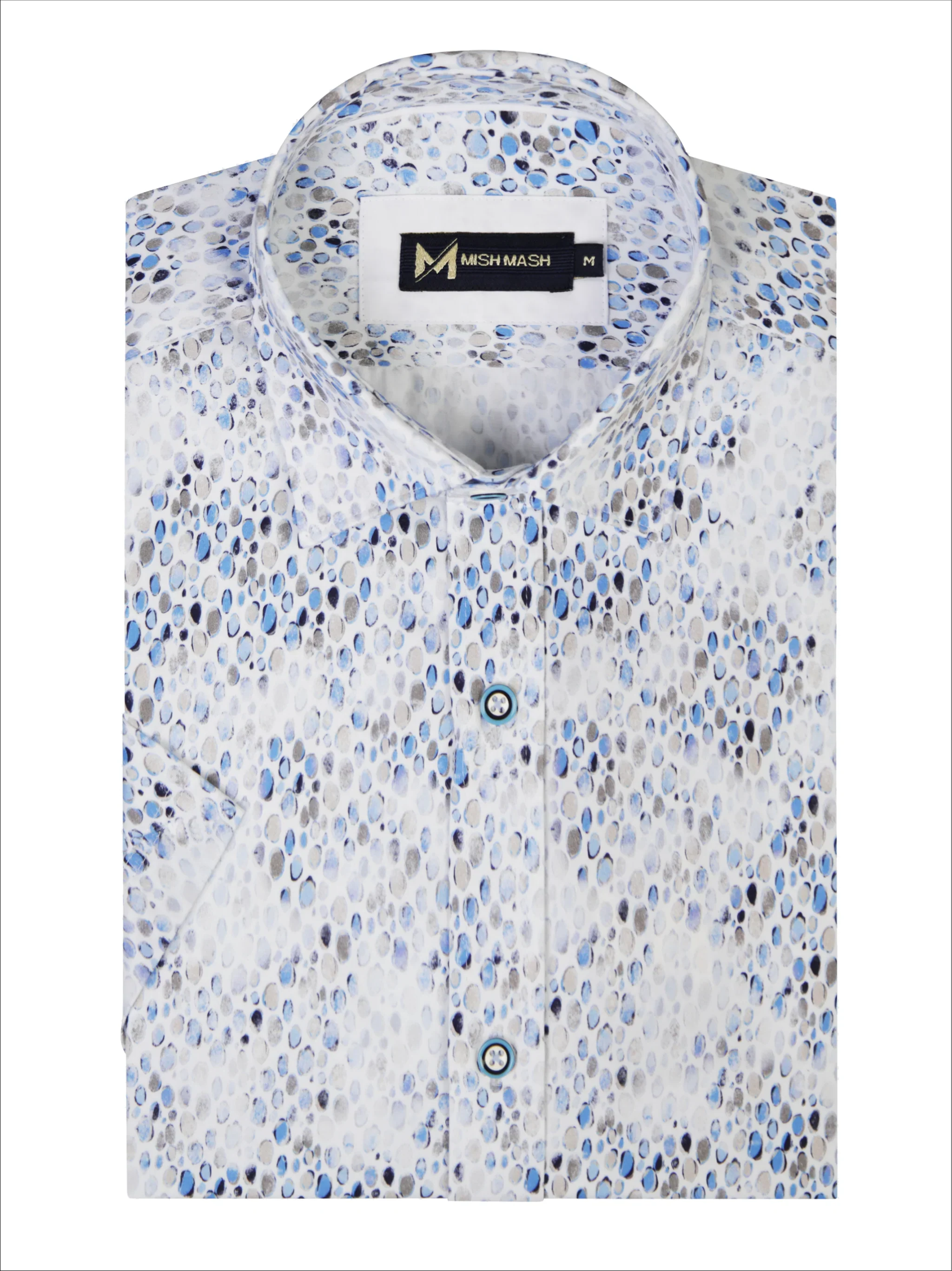 MISH MASH Seti Short Sleeve Shirt - White/Blue - Image 2
