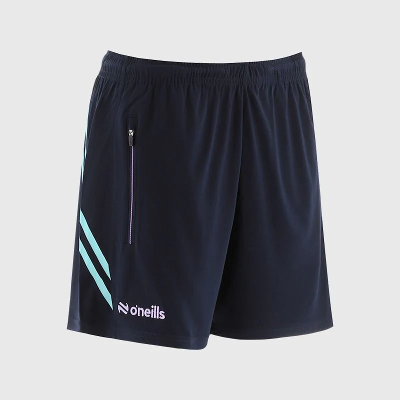 O'NEILLS Donegal GAA Girl's Sedona Training Shorts - Navy/Mint - Image 2
