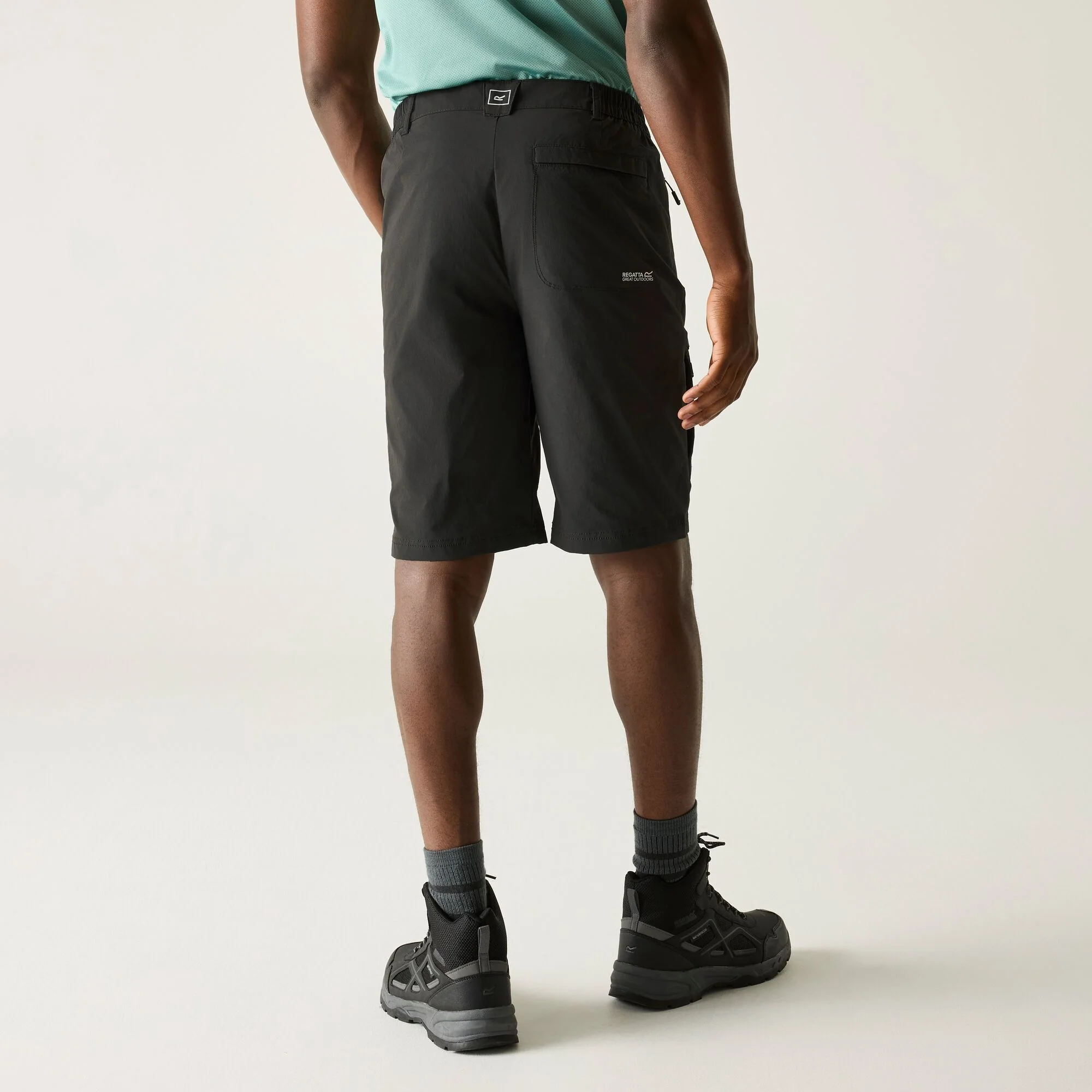 REGATTA Men's Highton II Long Walking Shorts - Grey - Image 2