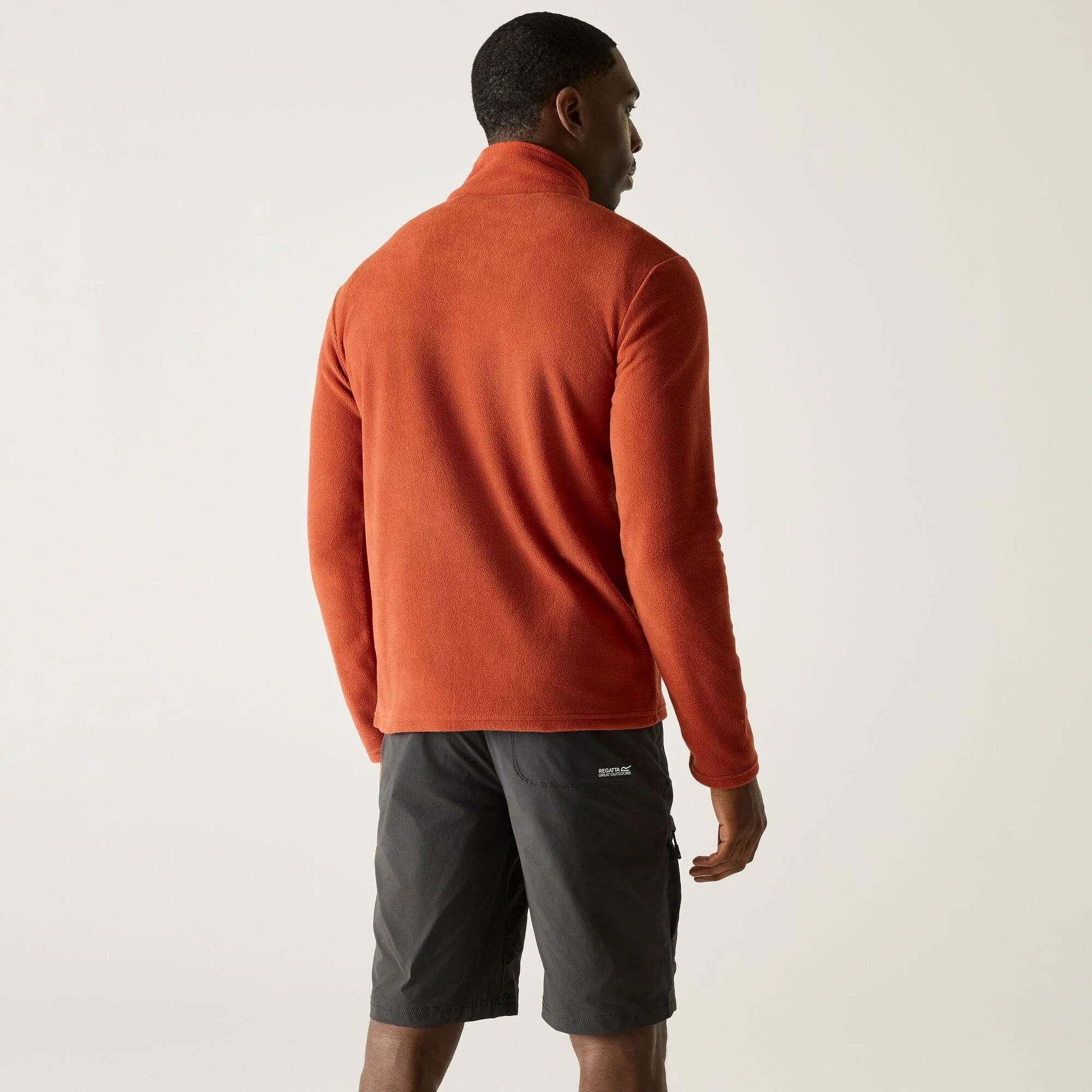 REGATTA Men's Thompson Lightweight Half Zip Fleece - Brick - Image 2