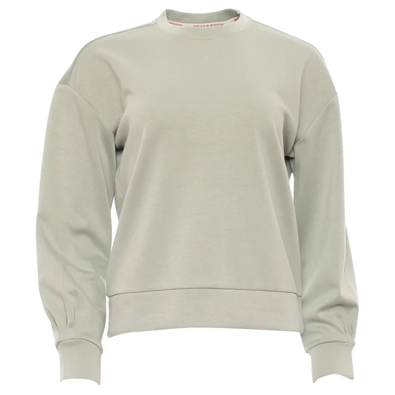RELAX & RENEW Sandy Crew Neck Sweatshirt - Sage - Image 3