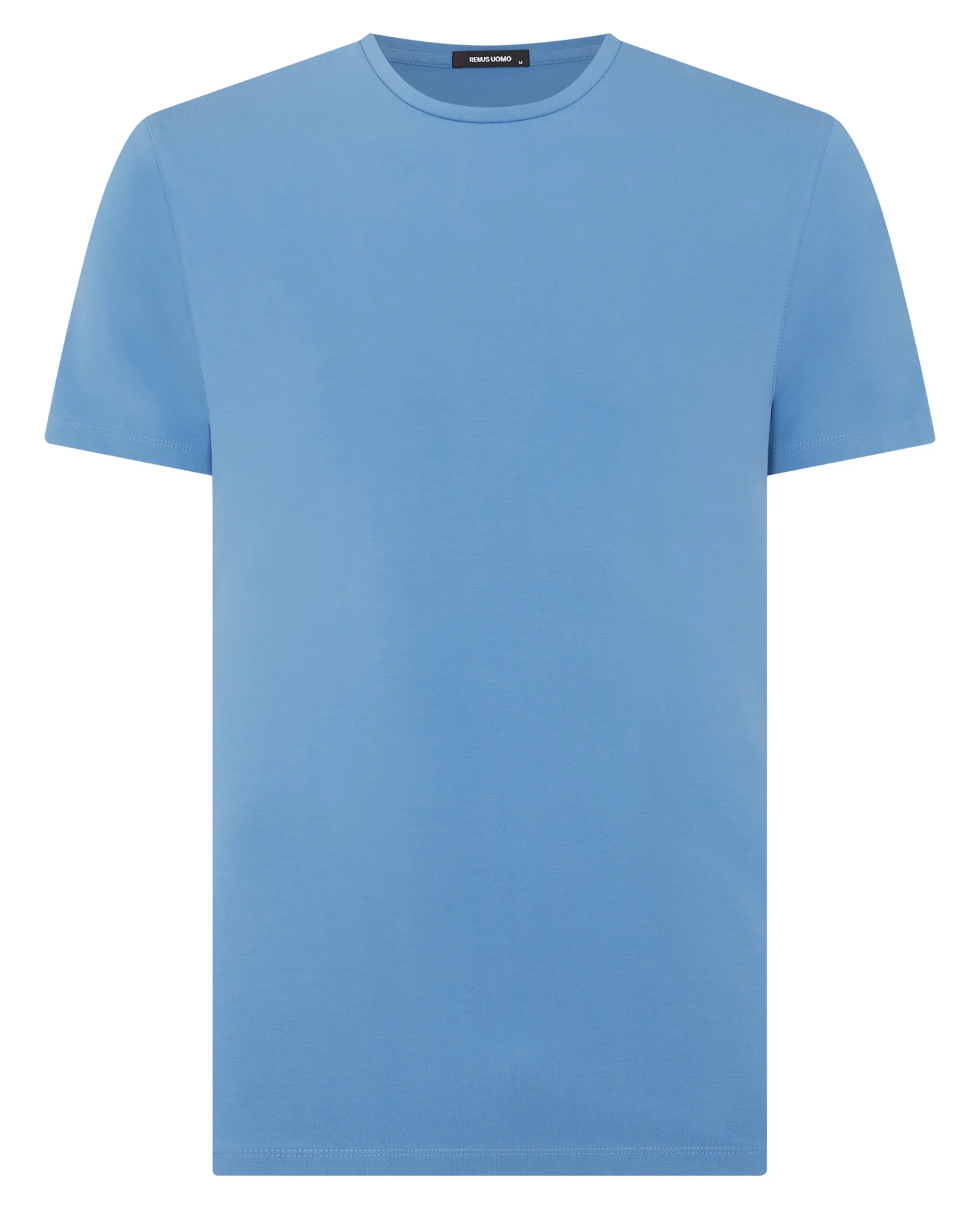 REMUS UOMO O-Neck Casual T-Shirt - Sky Blue - Image 4