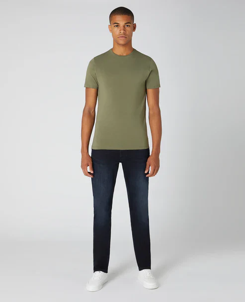 REMUS UOMO O-Neck Casual T-Shirt - Olive - Image 4