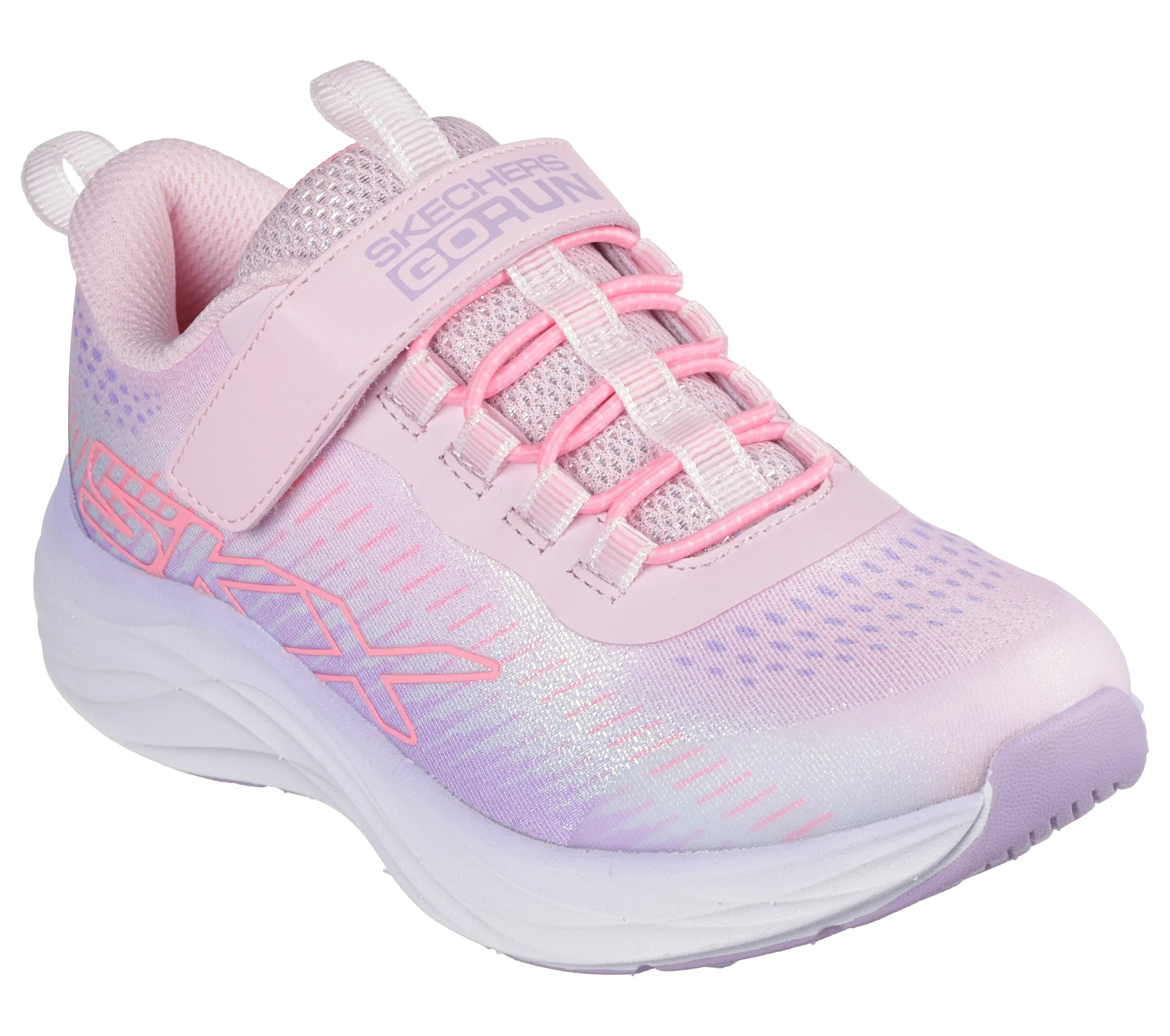 SKECHERS Girl's Go Run Accelerate Glitter Soul Trainers - Pink - Image 2