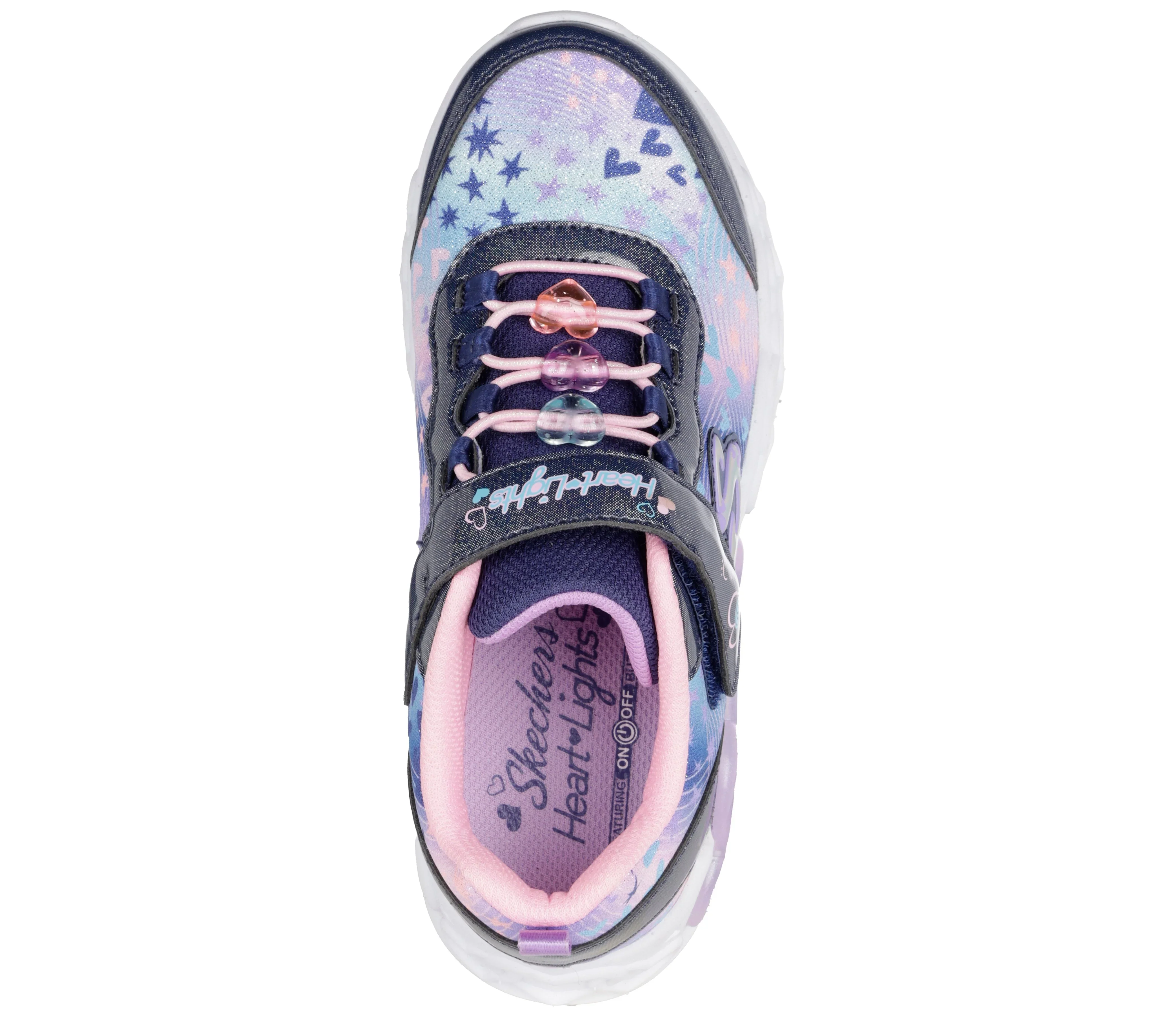SKECHERS Girl's Infinite Heart Lights - Heart Jewels Shoes - Image 3