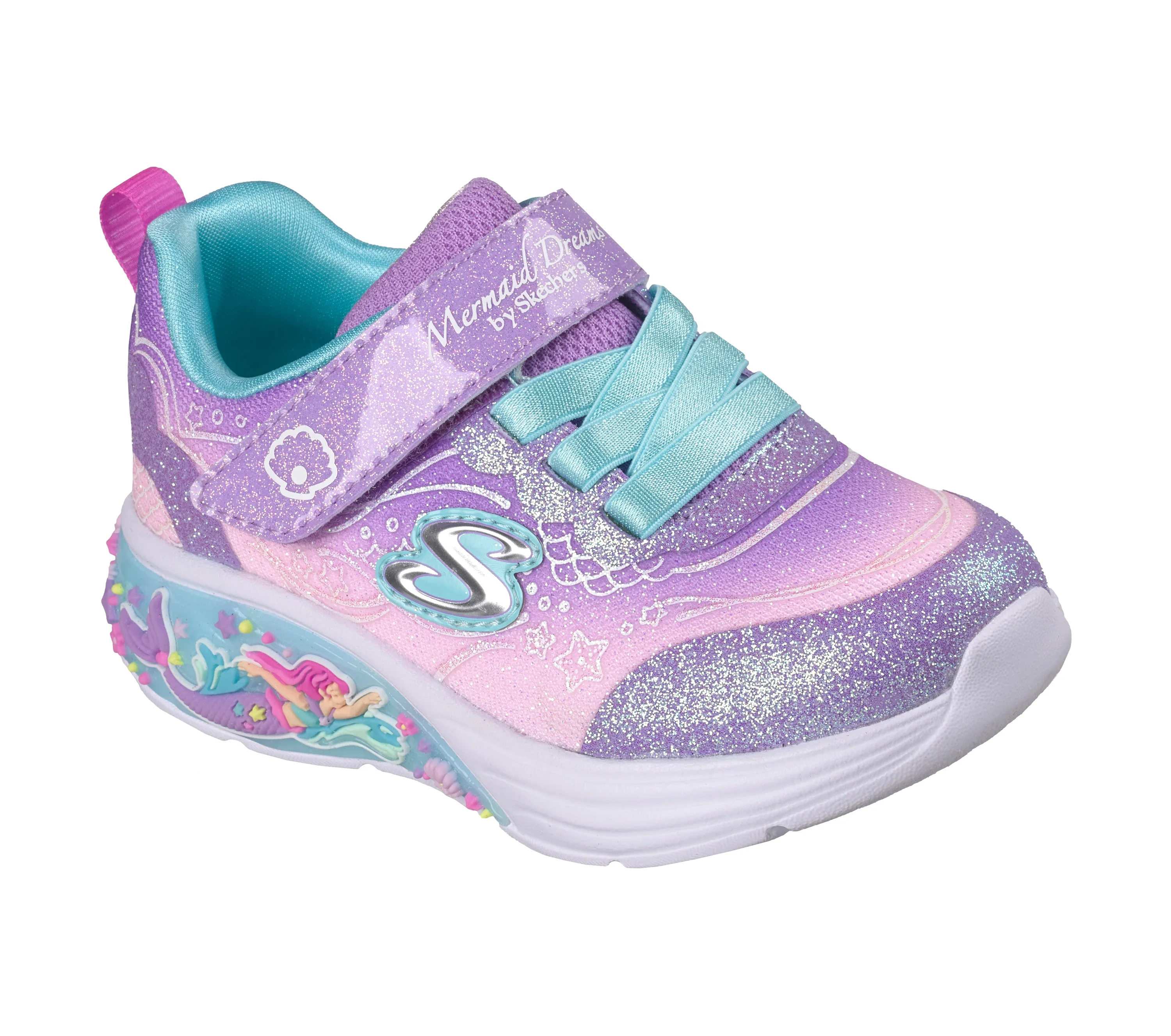 SKECHERS Light-up My Dreamers - Lil Mermaid Infant Shoes | 303061N - Image 2